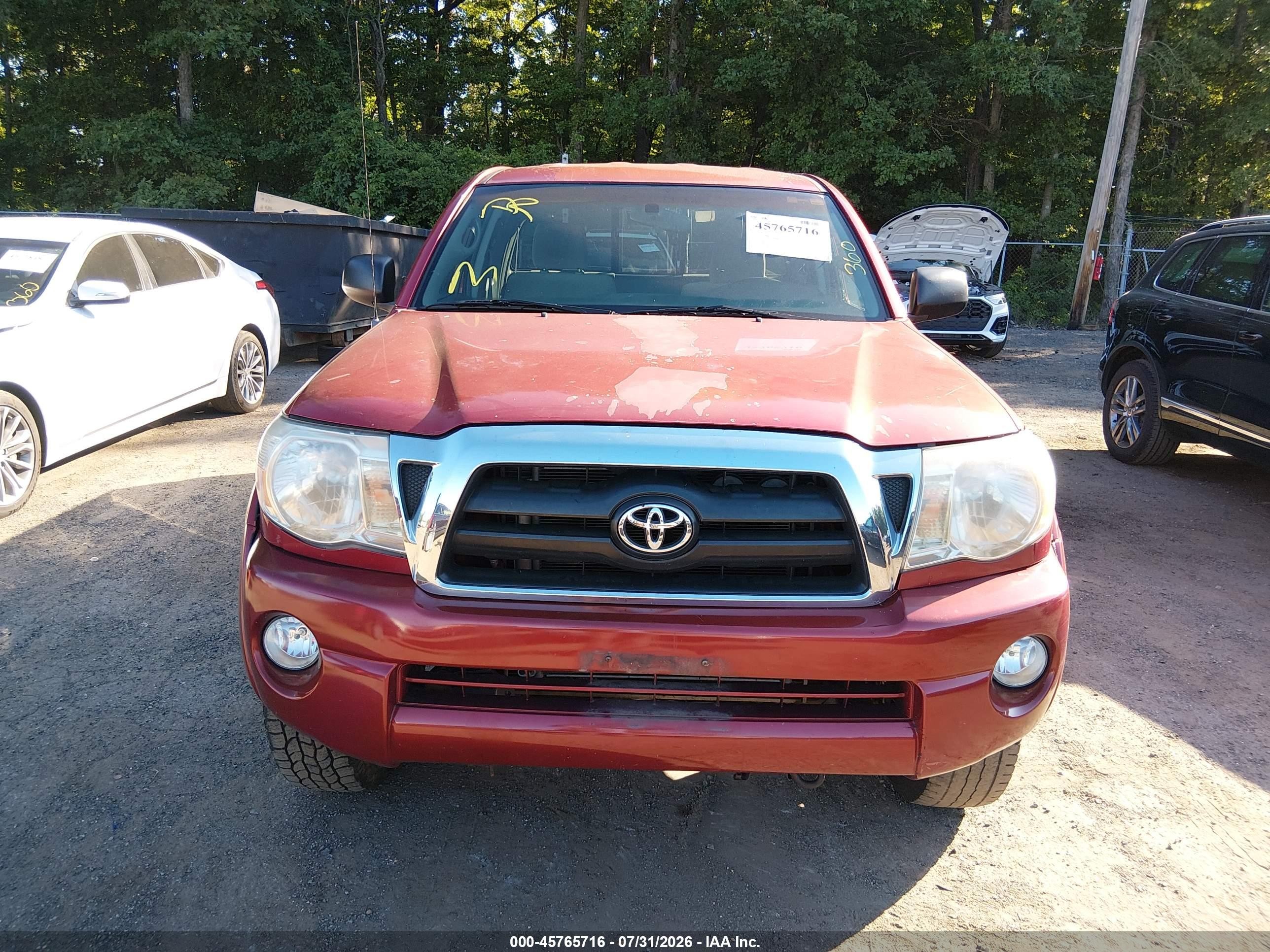 2007 Toyota Tacoma   Red vin: 5TEUX42N67Z325694