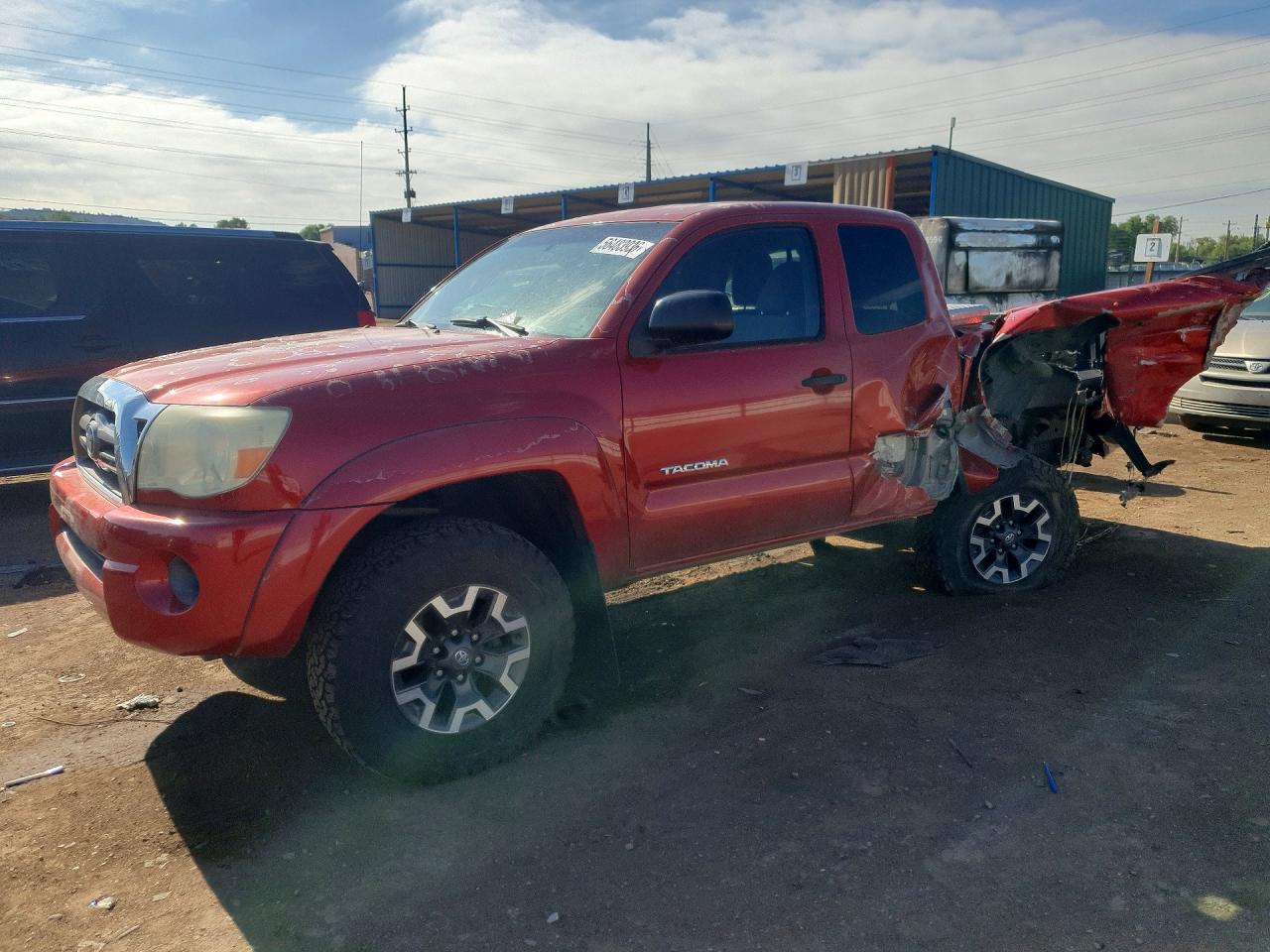 2009 Toyota Tacoma Access Cab Red vin: 5TEUX42N89Z610013