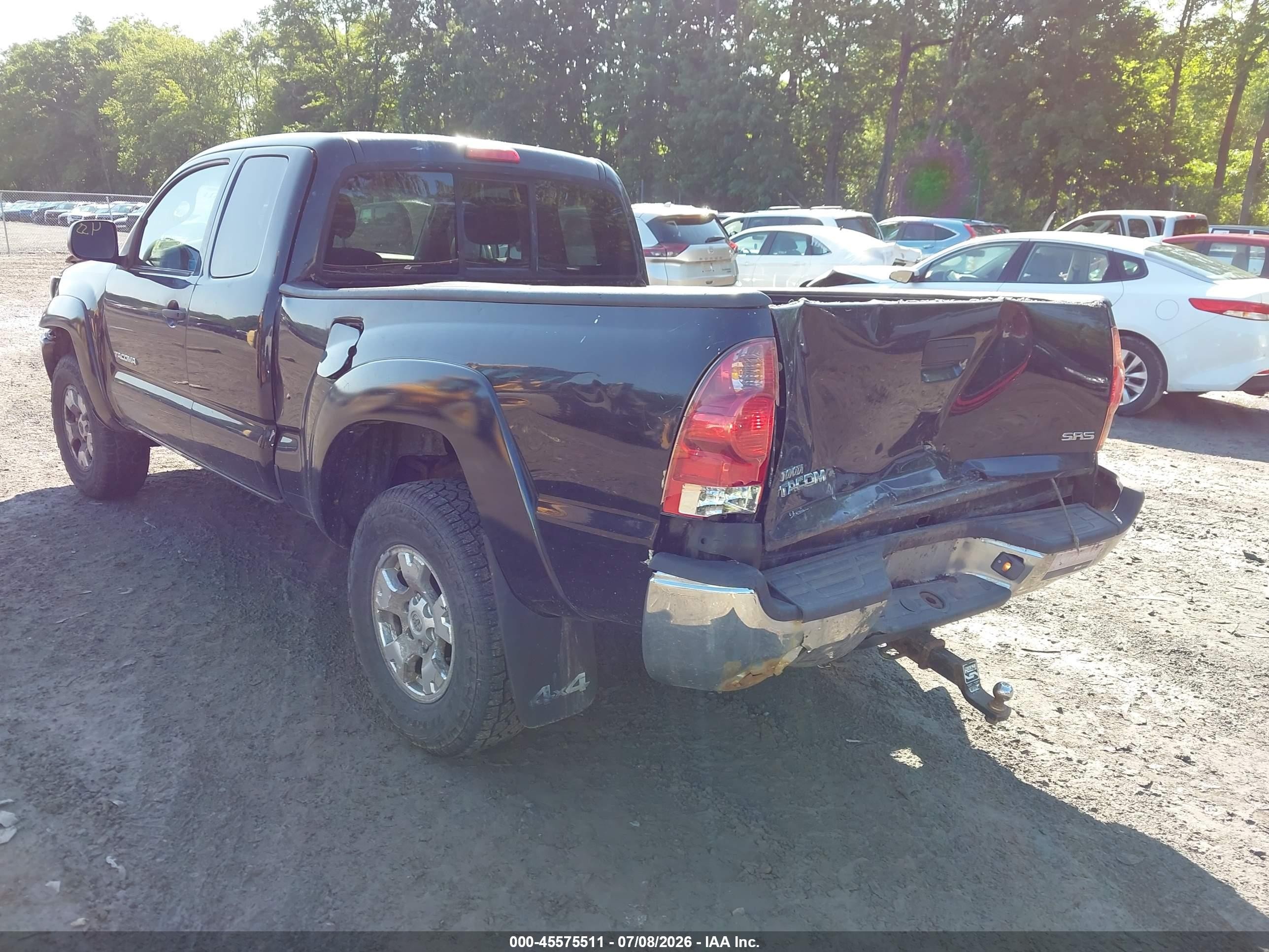 2007 Toyota Tacoma   Black vin: 5TEUX42N97Z380642