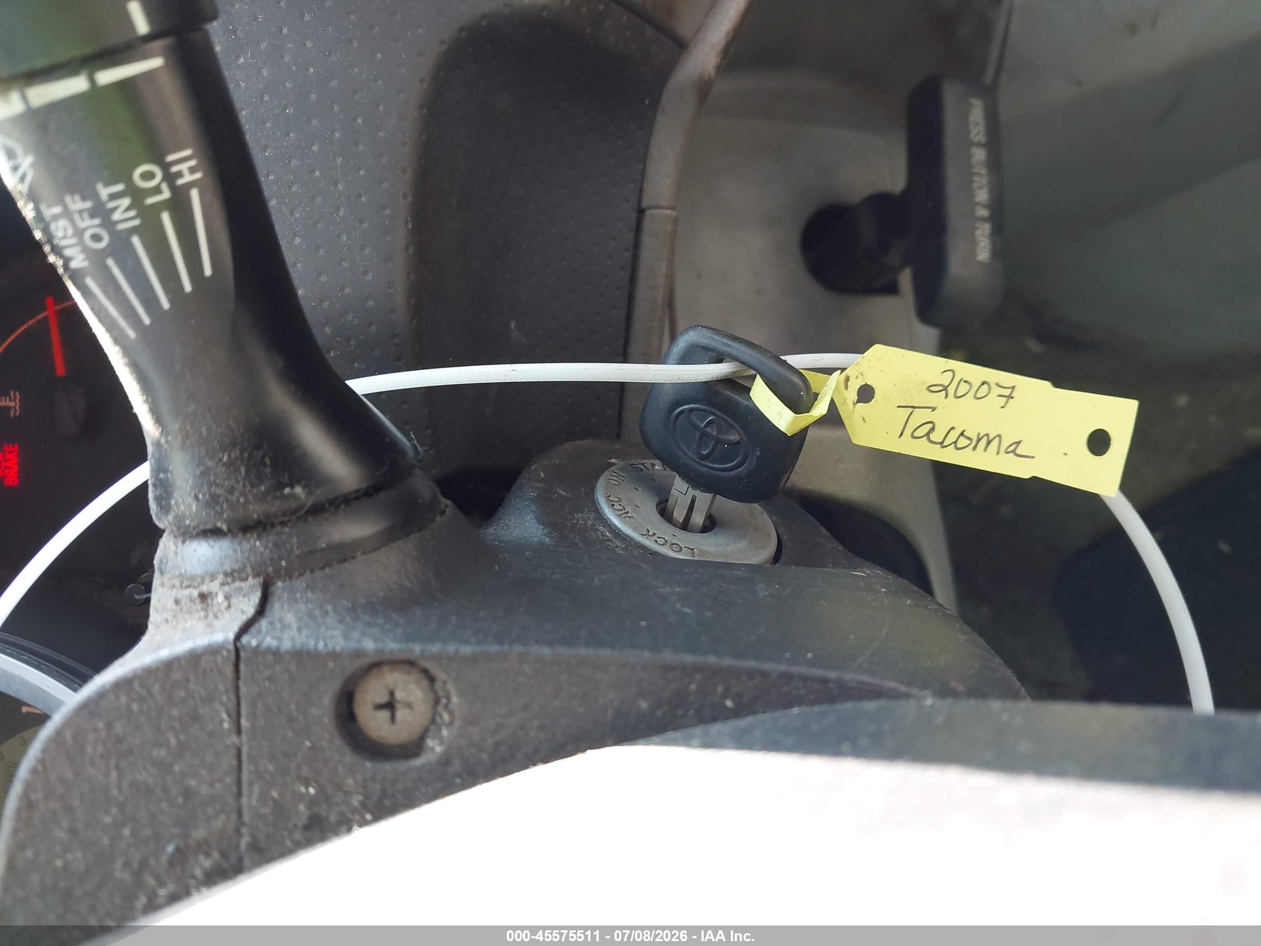 2007 Toyota Tacoma   Black vin: 5TEUX42N97Z380642