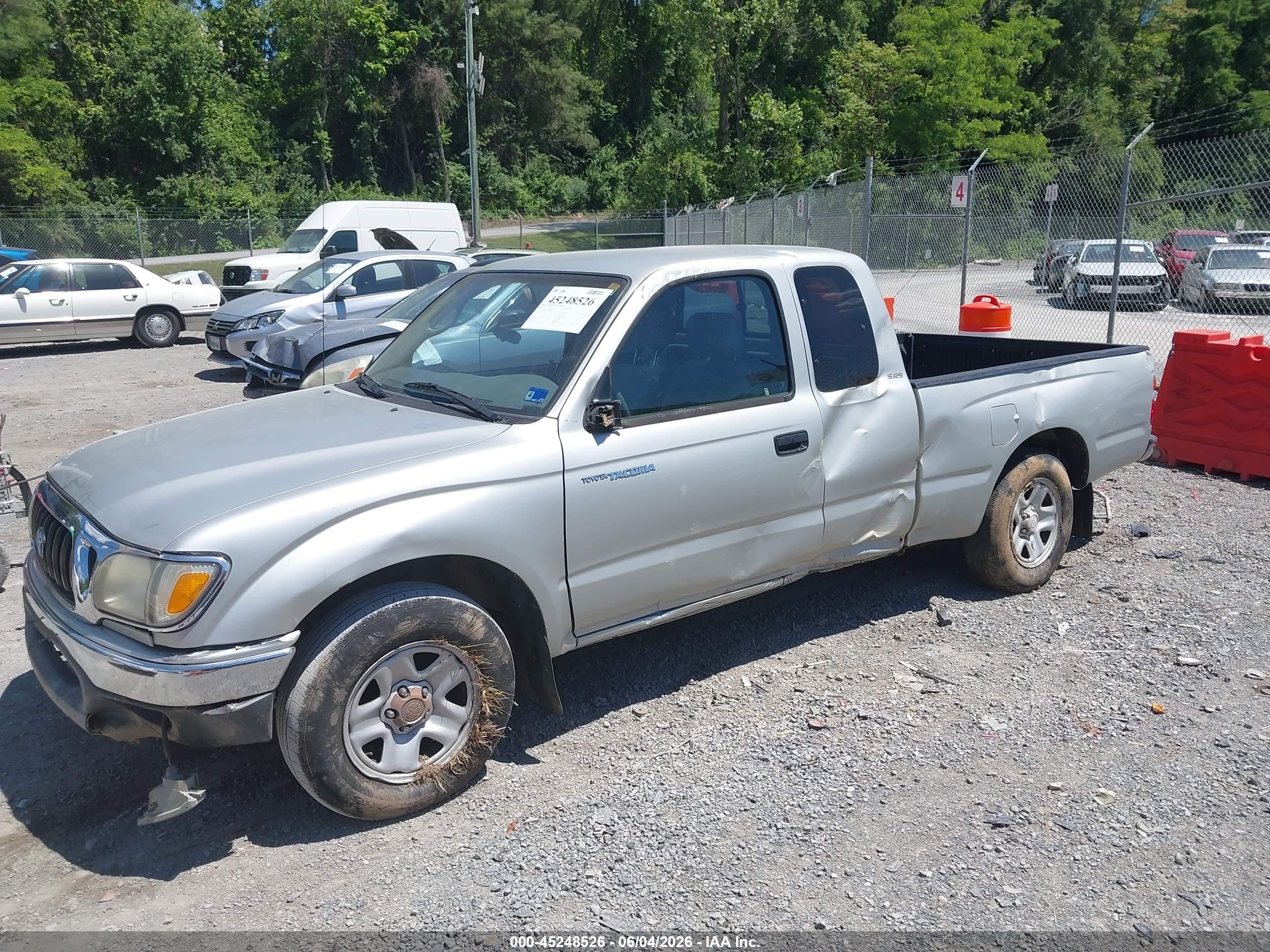 2002 Toyota Tacoma Silver vin: 5TEVL52N12Z046488