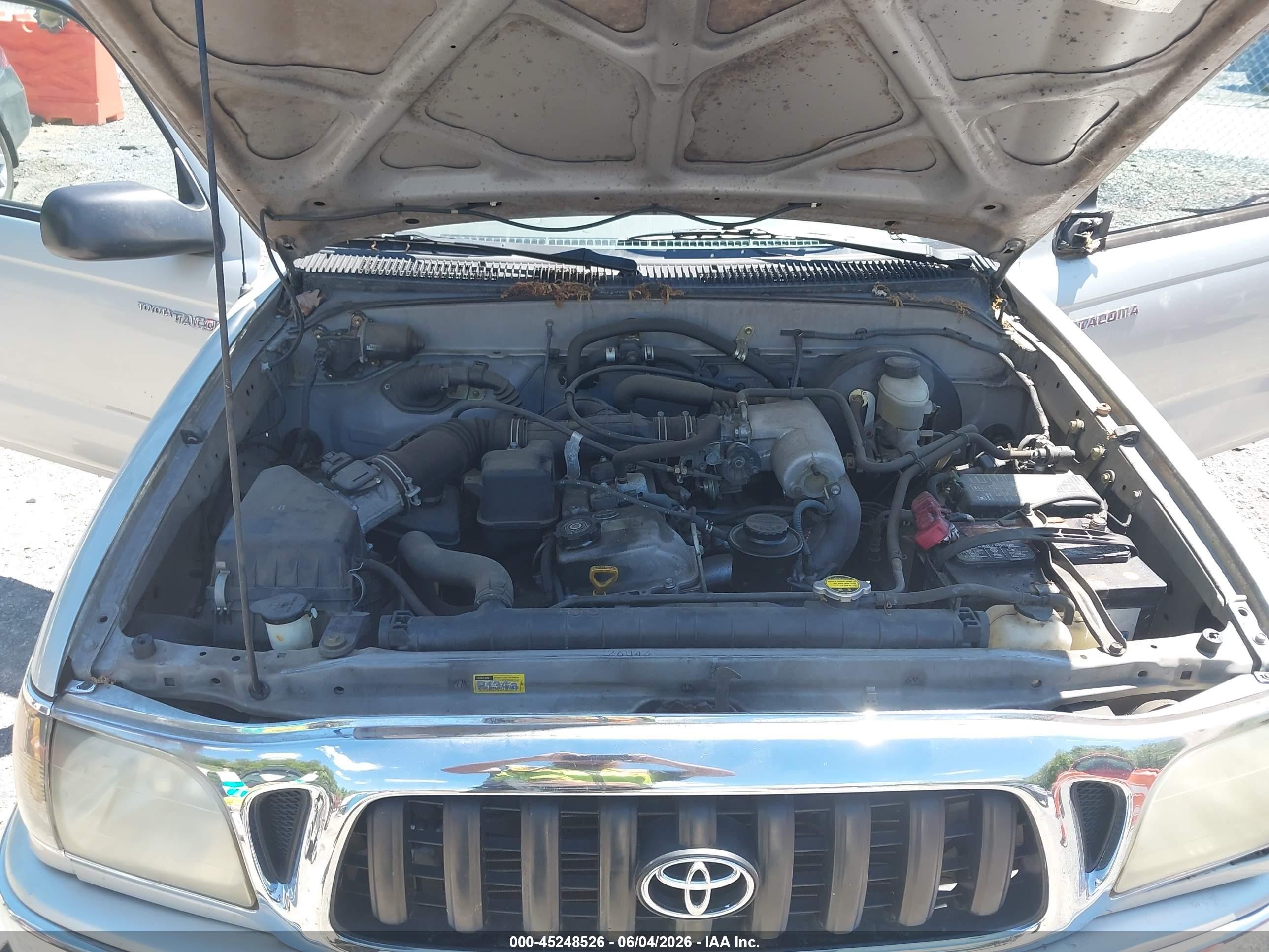 2002 Toyota Tacoma Silver vin: 5TEVL52N12Z046488