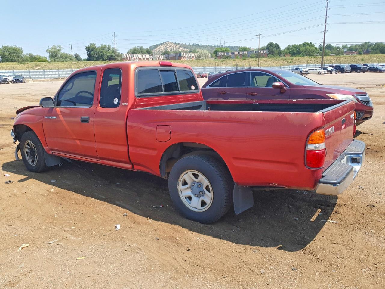 2002 Toyota Tacoma Base Red vin: 5TEVL52N12Z887131