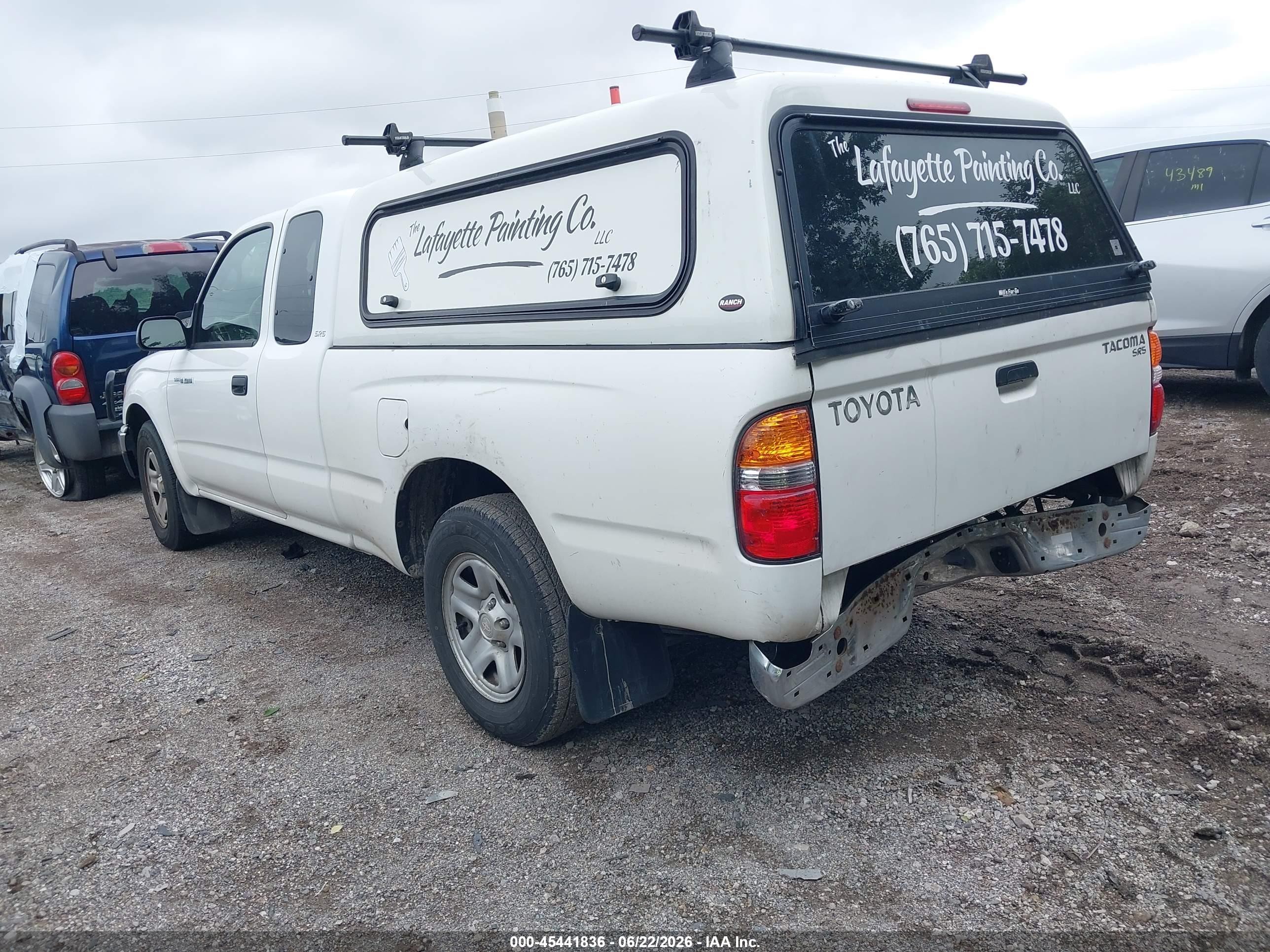 2004 Toyota Tacoma   White vin: 5TEVL52N14Z443296