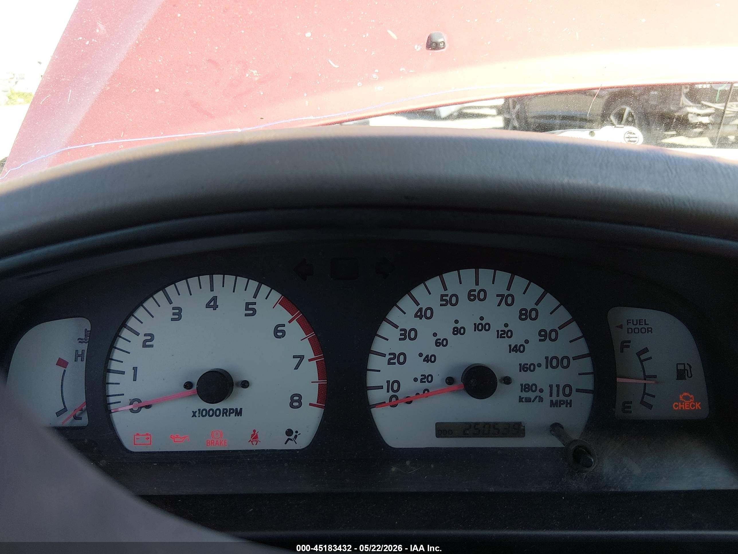 2002 Toyota Tacoma   Red vin: 5TEVL52N22Z025519