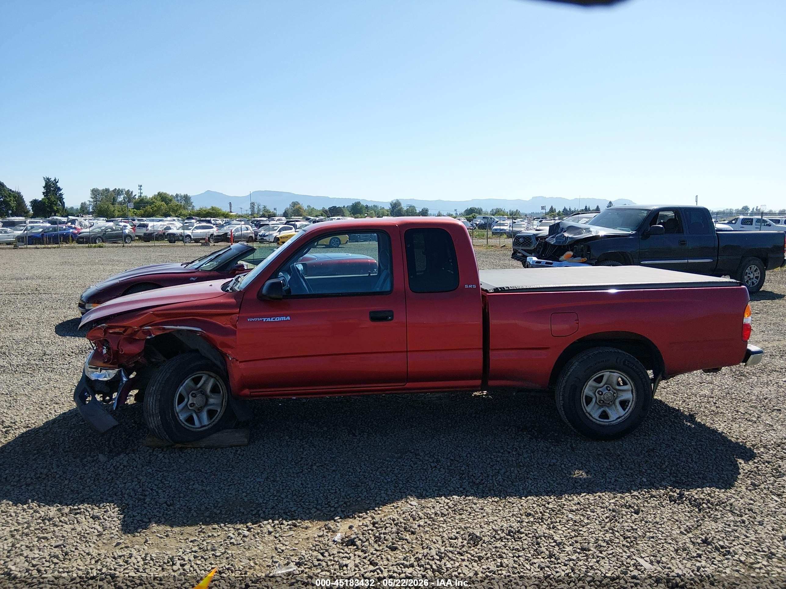 2002 Toyota Tacoma   Red vin: 5TEVL52N22Z025519
