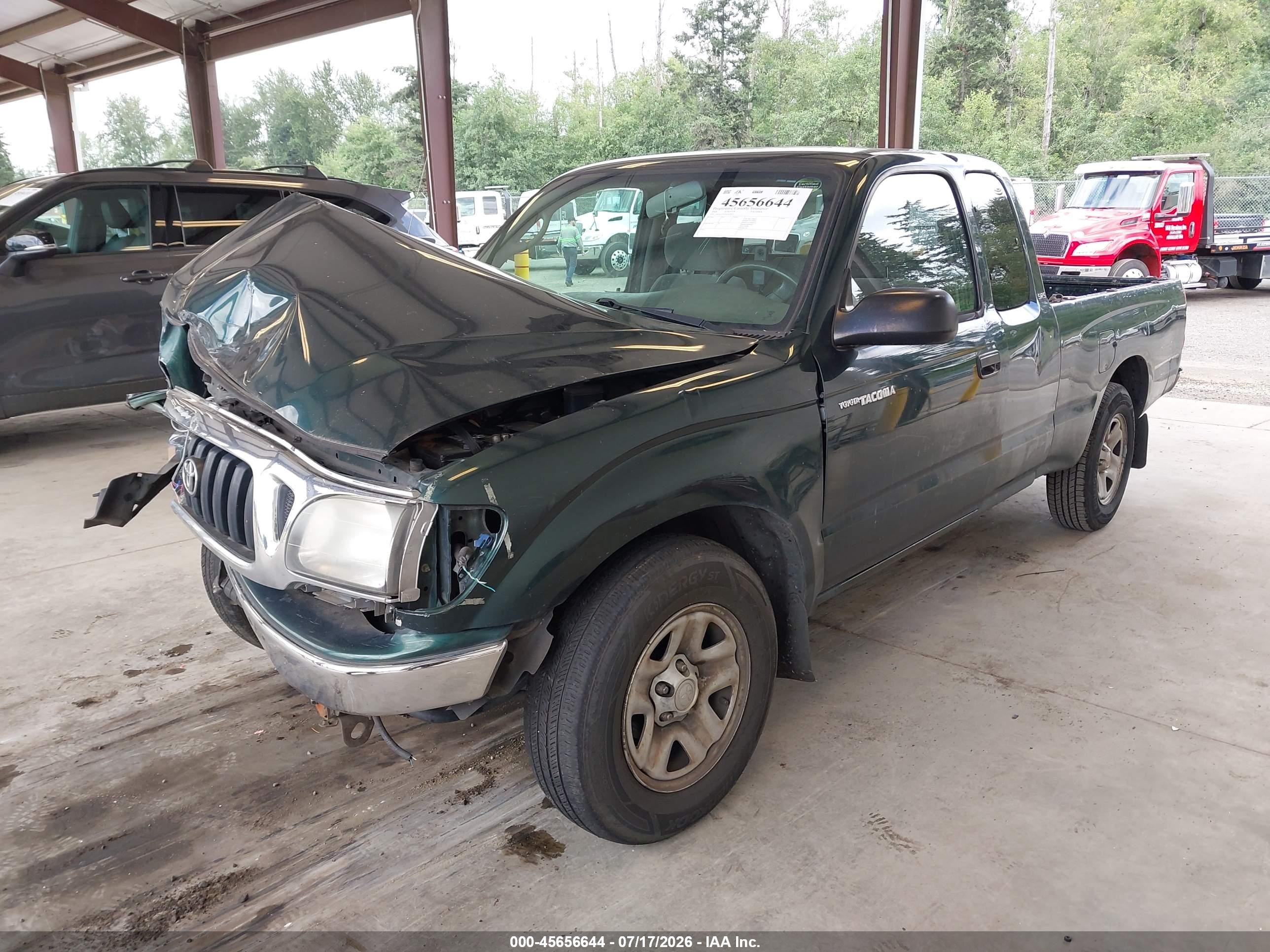 2004 Toyota Tacoma   Green vin: 5TEVL52N24Z347855