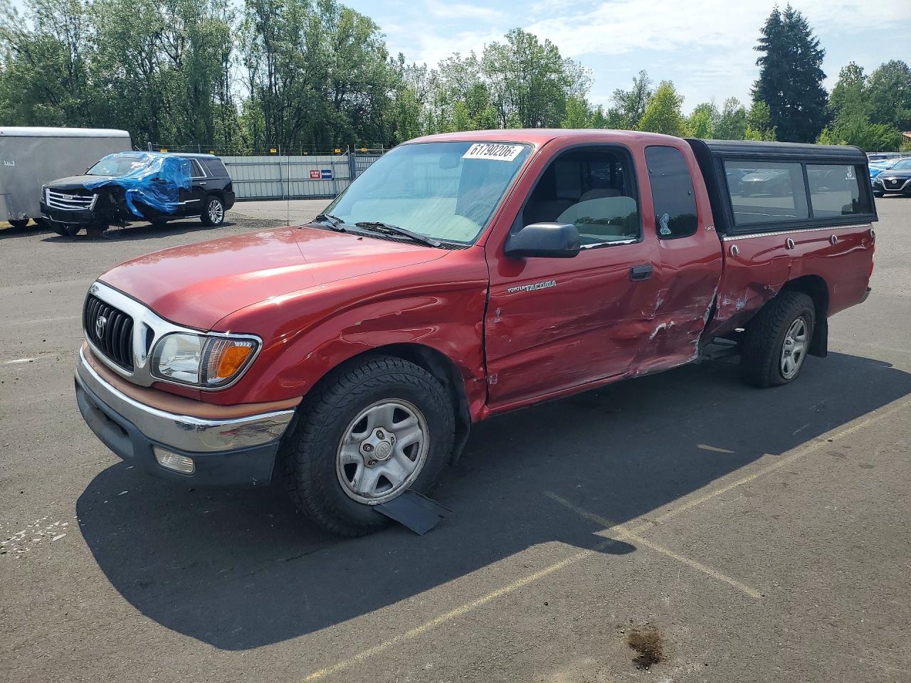 2004 Toyota Tacoma Xtracab Red vin: 5TEVL52N24Z406953