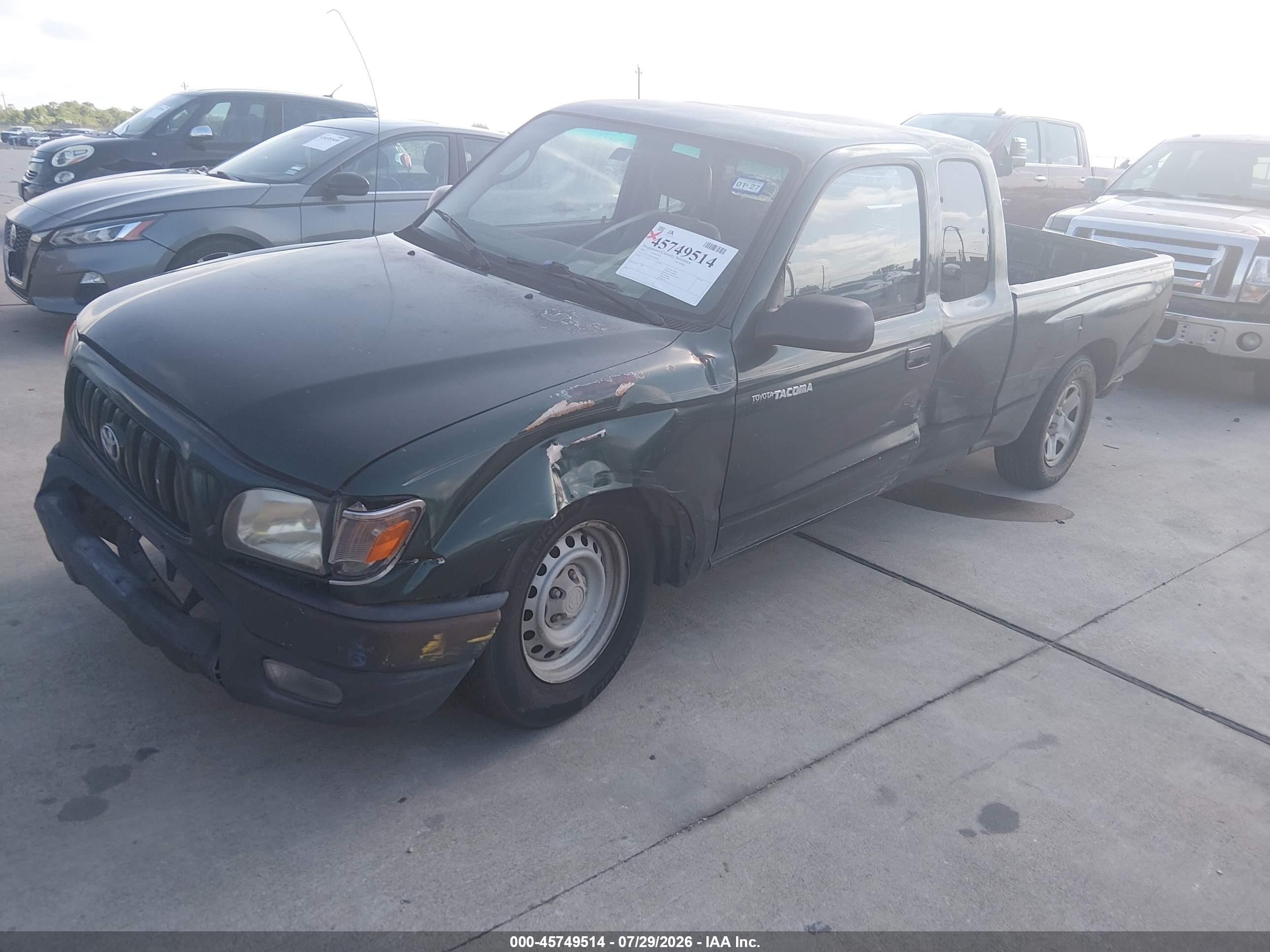 2002 Toyota Tacoma   Green vin: 5TEVL52N42Z066508