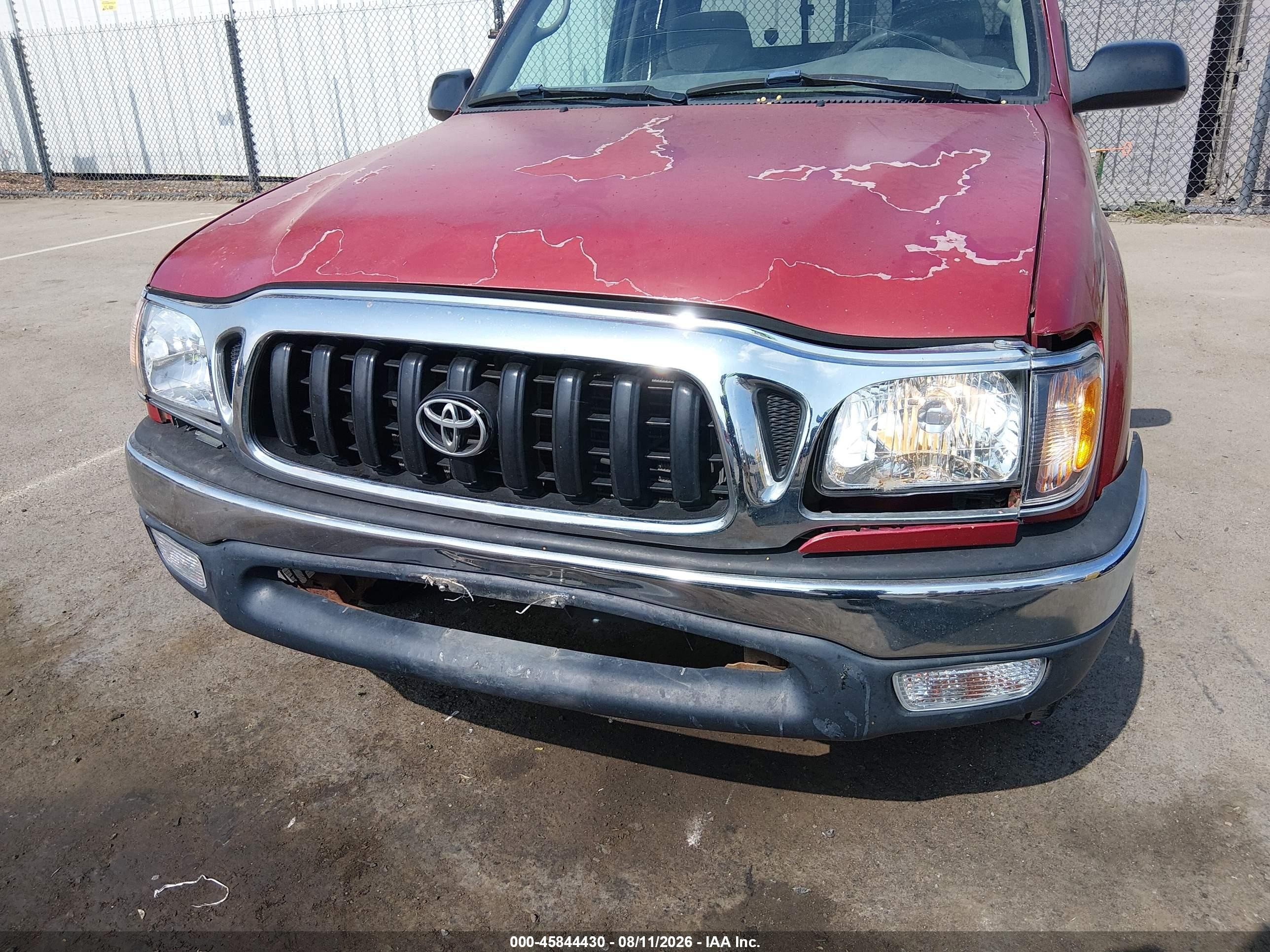2004 Toyota Tacoma Бордовый vin: 5TEVL52N44Z333567
