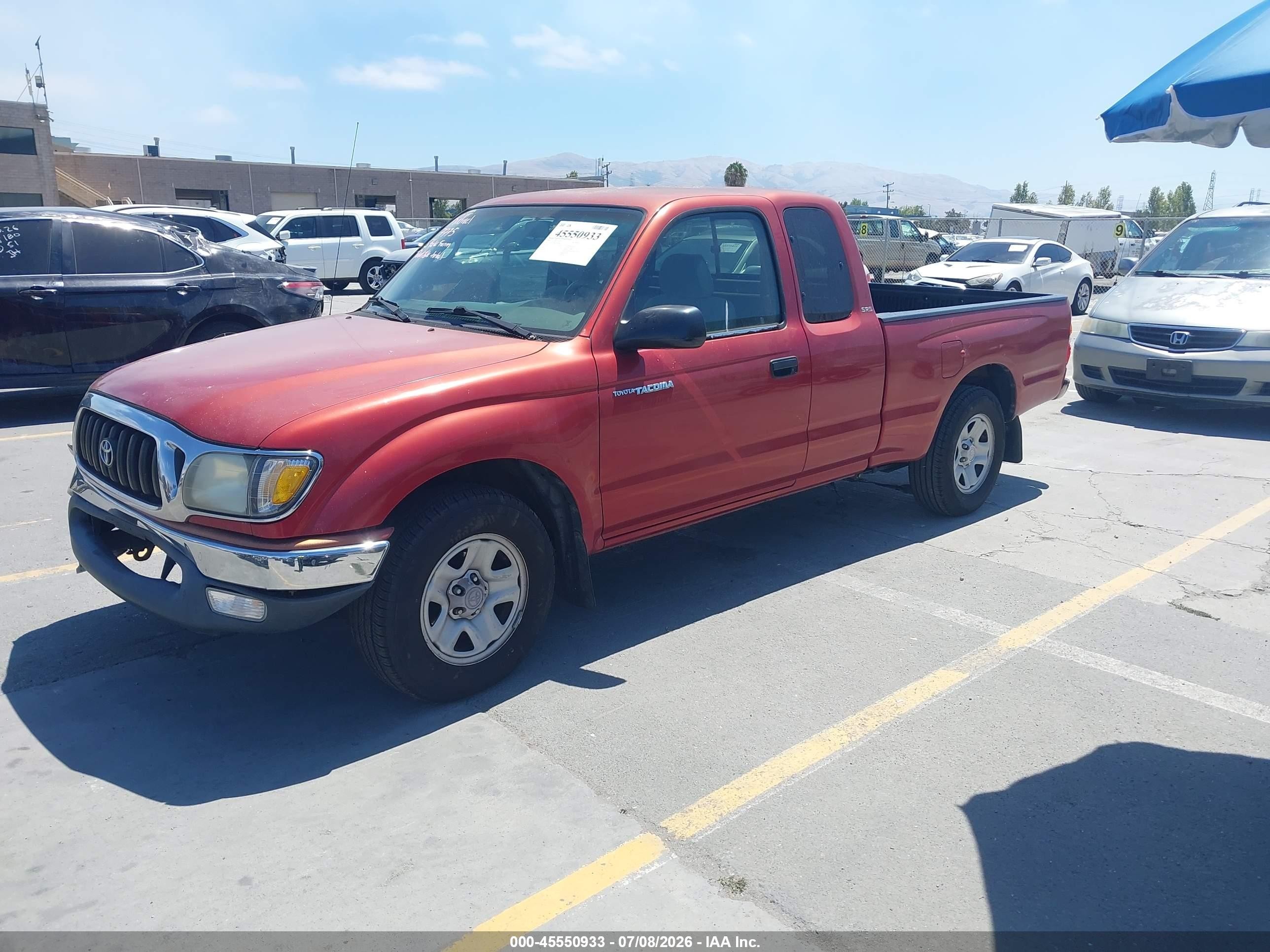 2004 Toyota Tacoma   Red vin: 5TEVL52N44Z384549