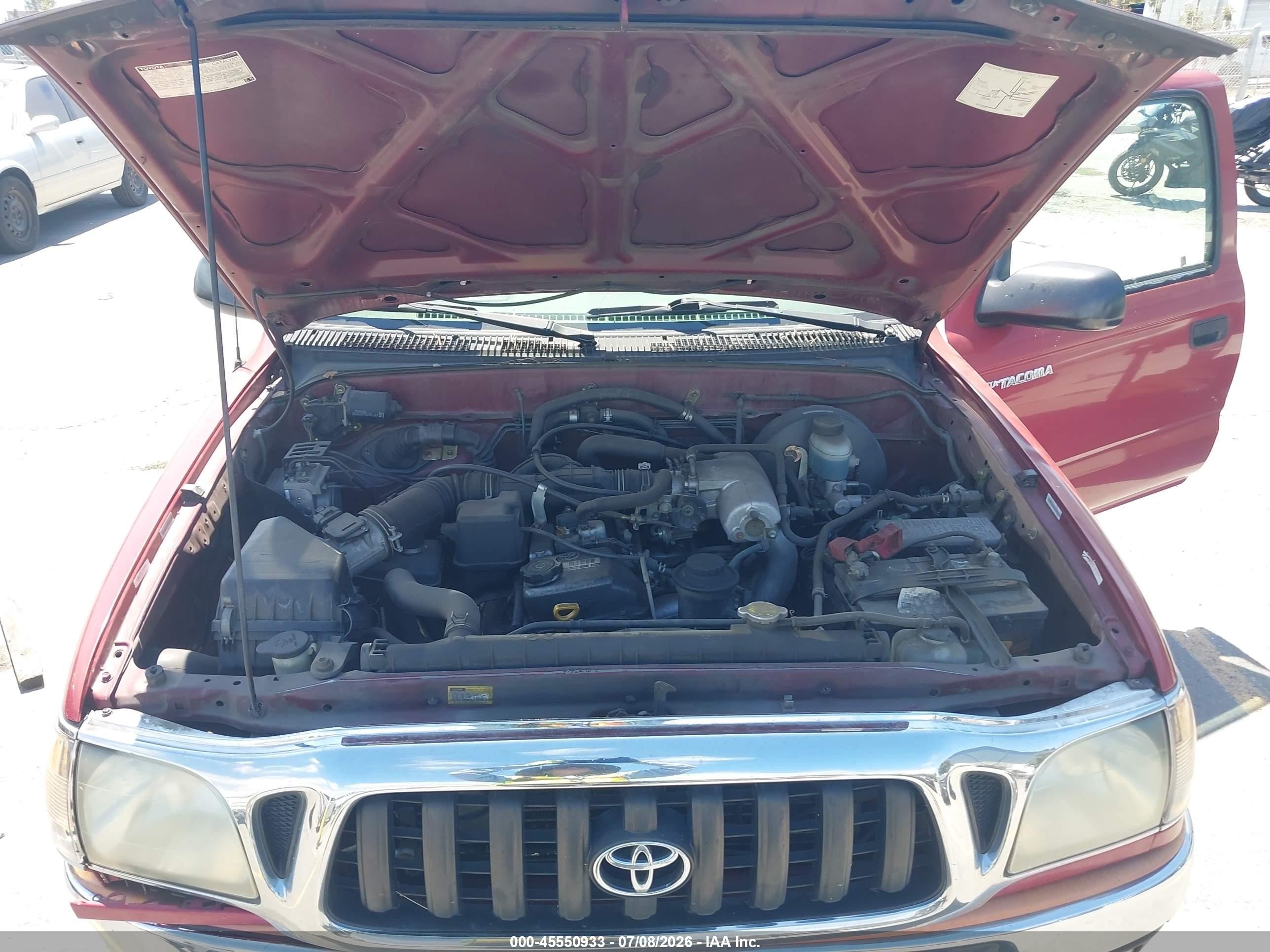 2004 Toyota Tacoma   Red vin: 5TEVL52N44Z384549