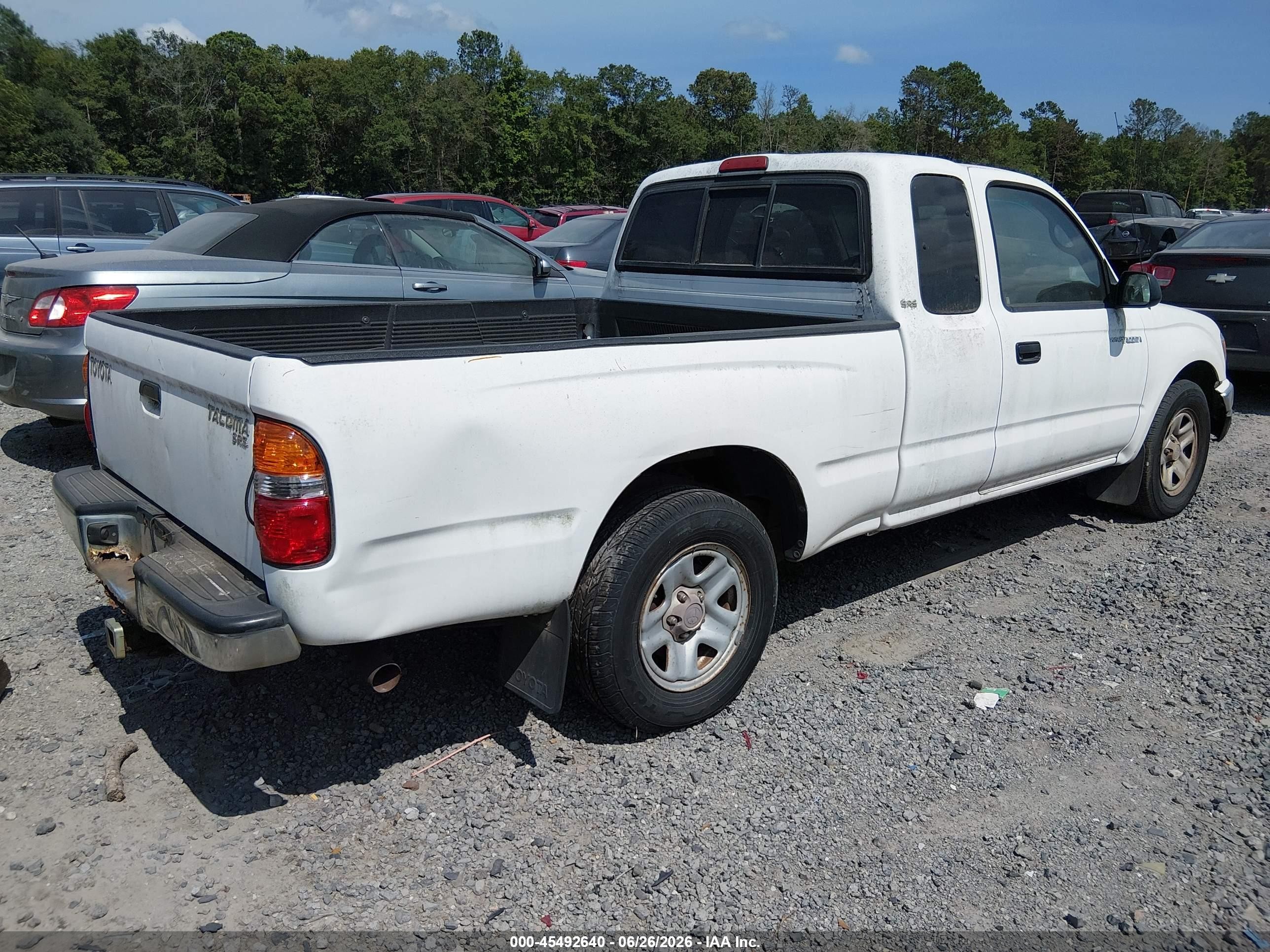 2003 Toyota Tacoma   White vin: 5TEVL52N53Z149057