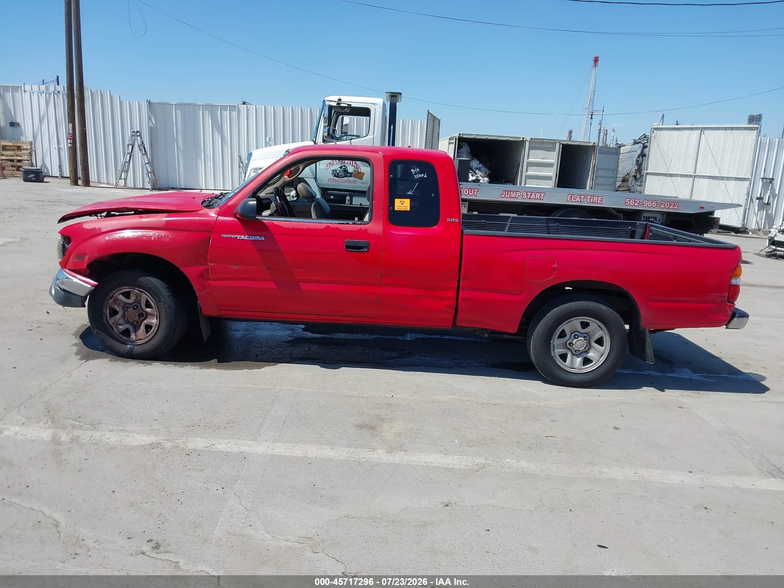 2003 Toyota Tacoma Red vin: 5TEVL52N53Z256349