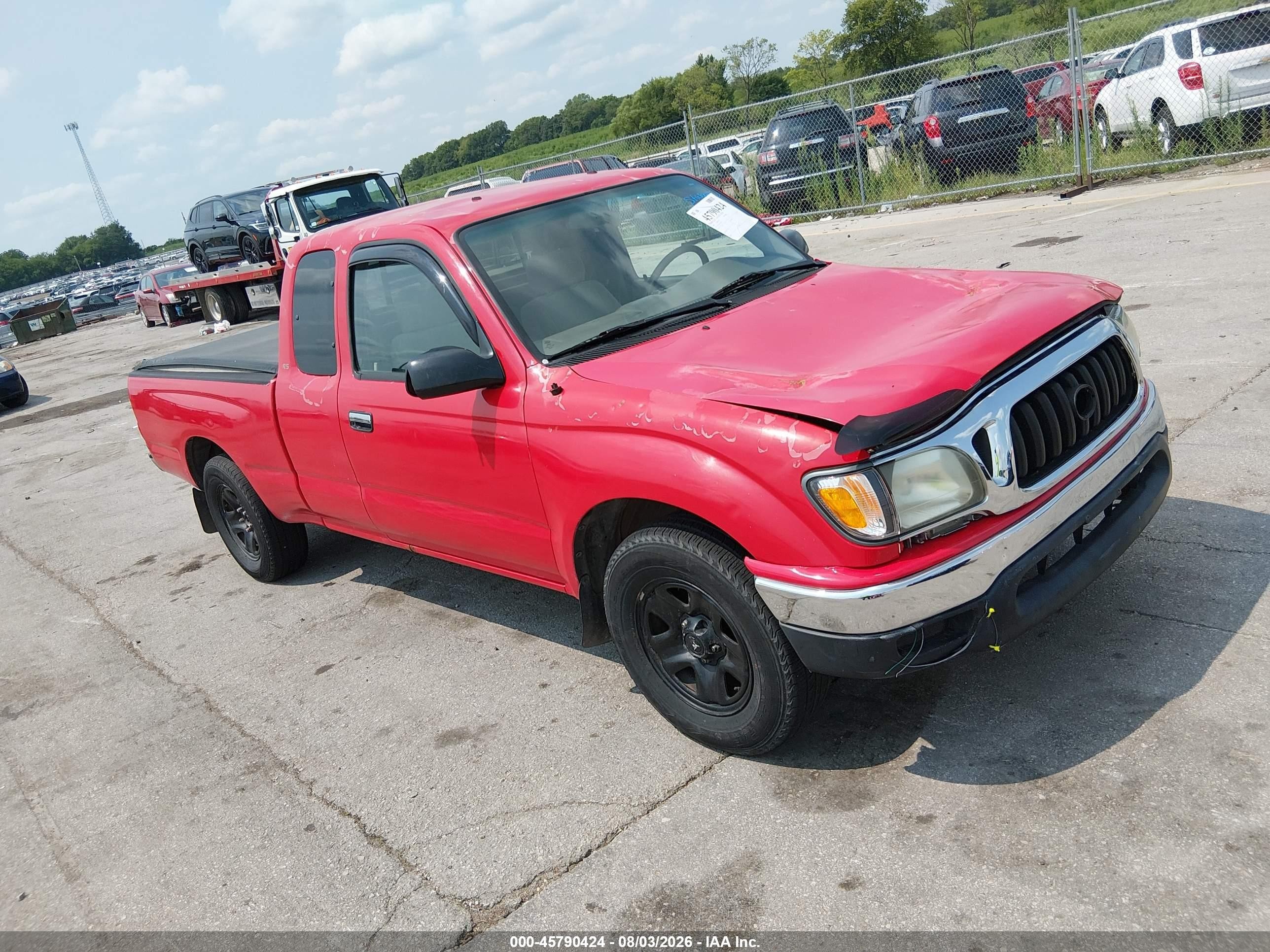 2003 Toyota Tacoma   Red vin: 5TEVL52N63Z219505