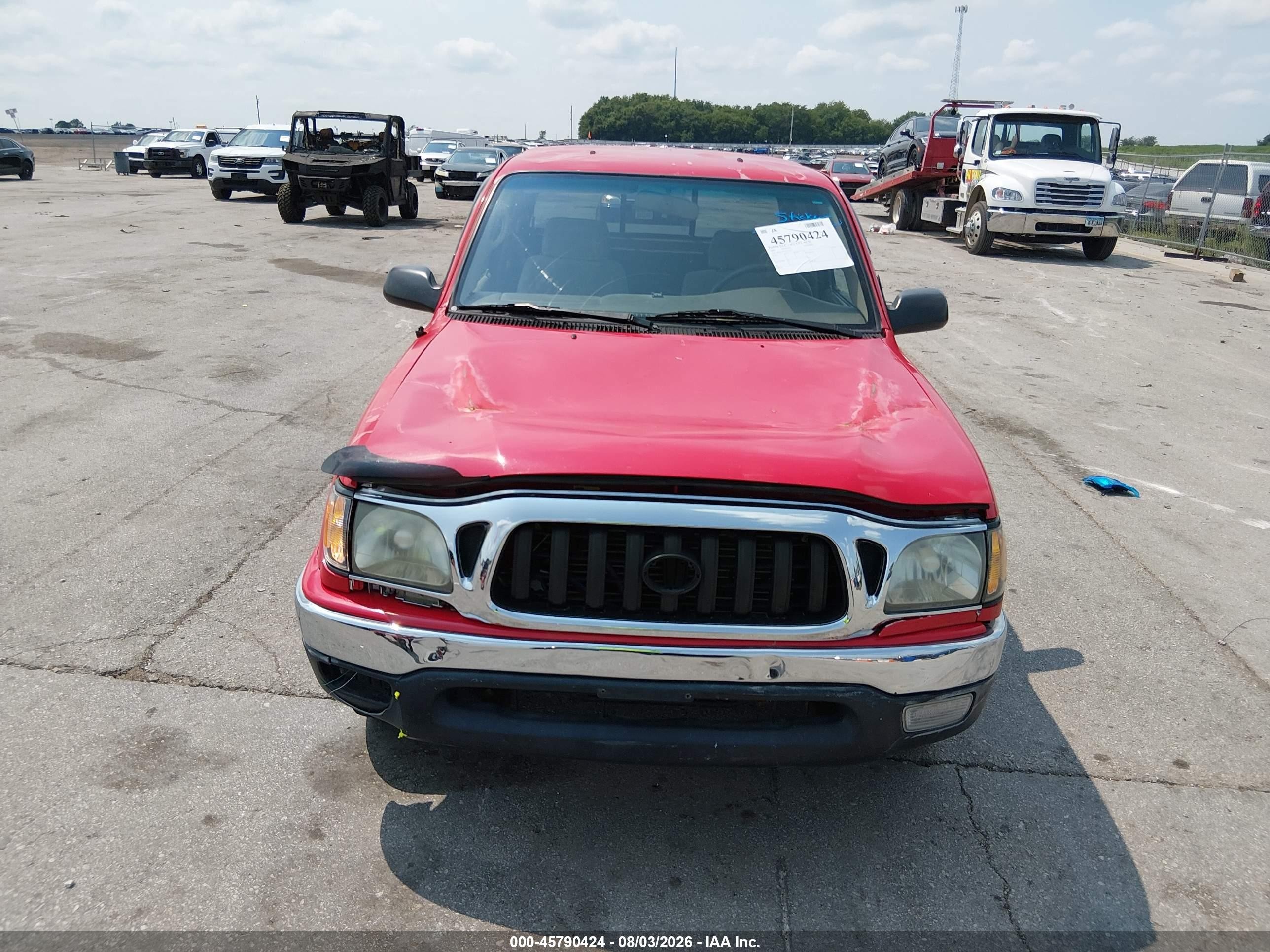 2003 Toyota Tacoma   Red vin: 5TEVL52N63Z219505