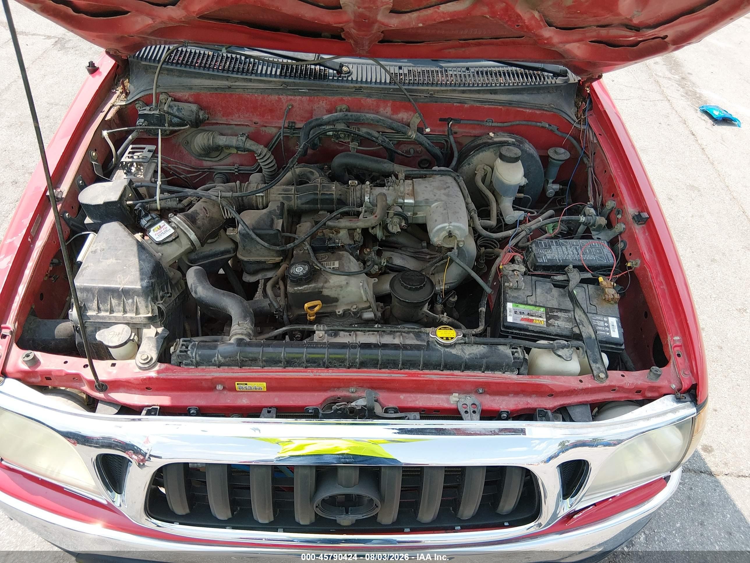 2003 Toyota Tacoma   Red vin: 5TEVL52N63Z219505