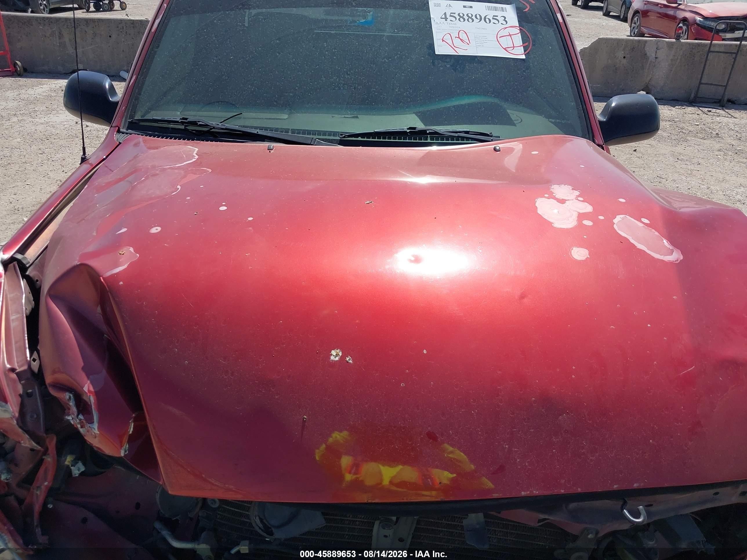 2003 Toyota Tacoma   Burgundy vin: 5TEVL52N63Z291868