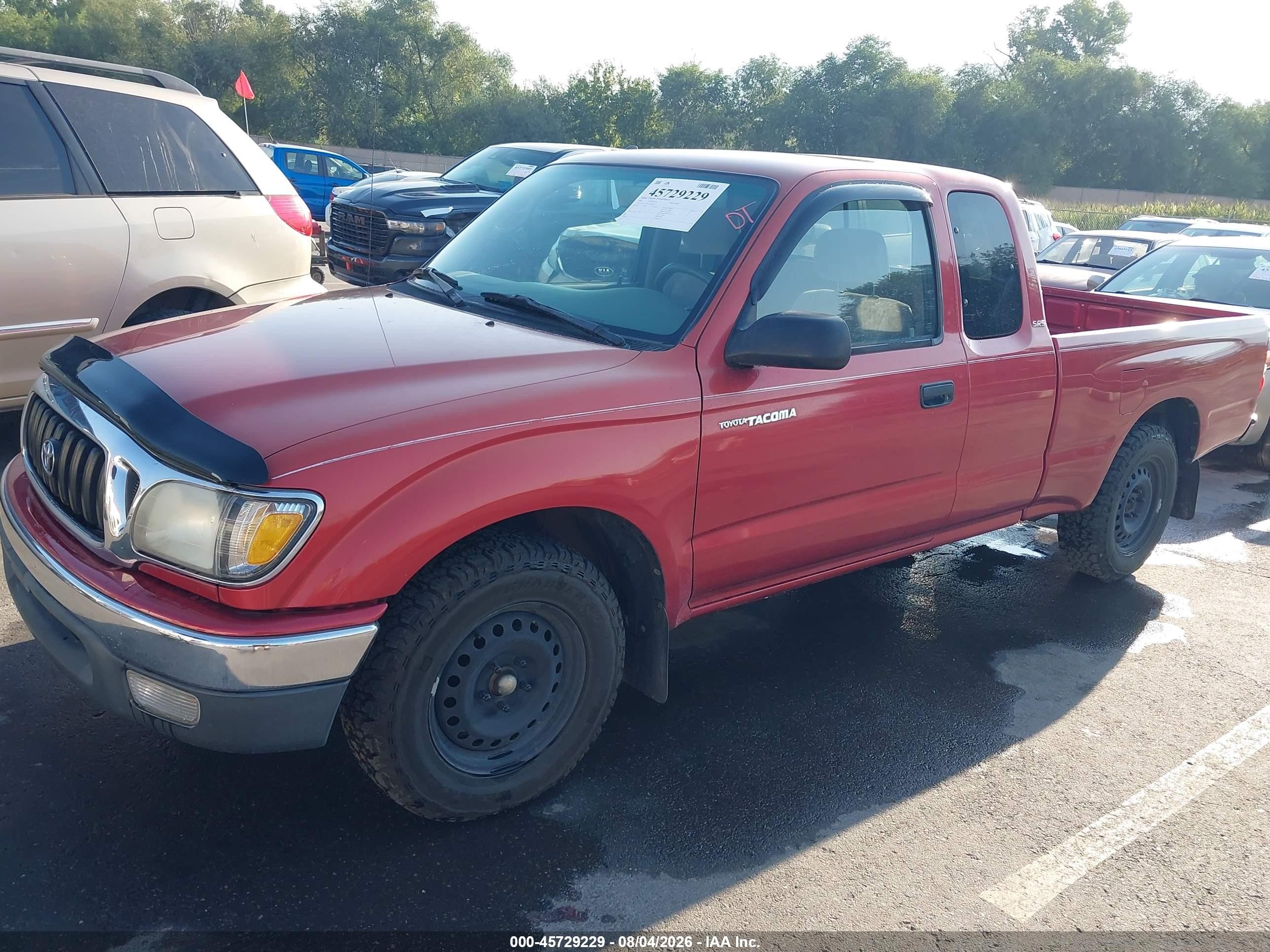 2001 Toyota Tacoma Red vin: 5TEVL52N71Z782334