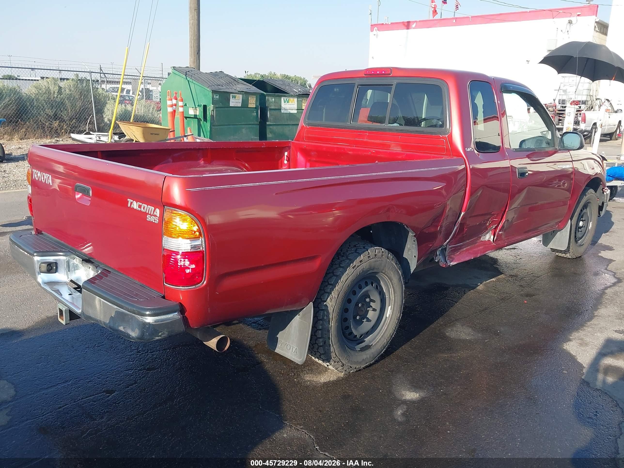2001 Toyota Tacoma Red vin: 5TEVL52N71Z782334