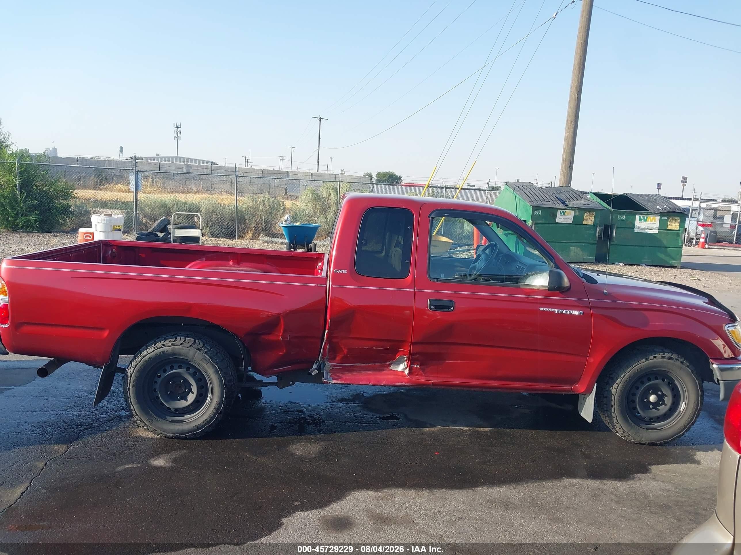 2001 Toyota Tacoma Red vin: 5TEVL52N71Z782334