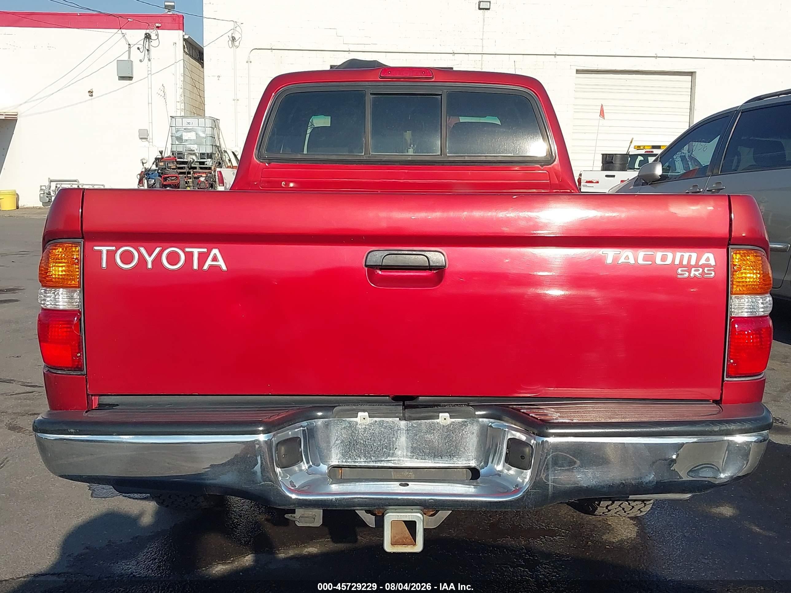 2001 Toyota Tacoma Red vin: 5TEVL52N71Z782334