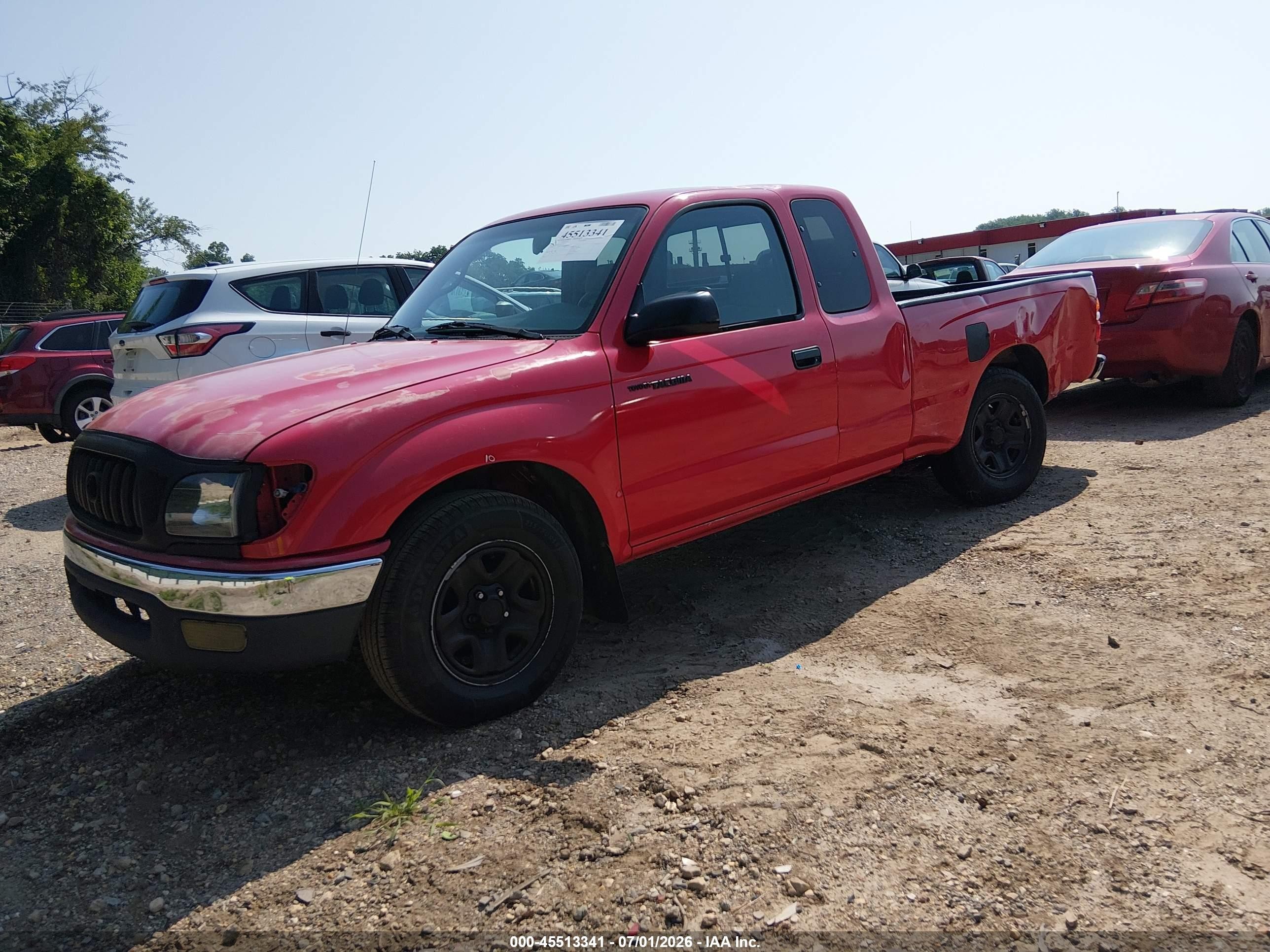 2001 Toyota Tacoma   Red vin: 5TEVL52N71Z864760