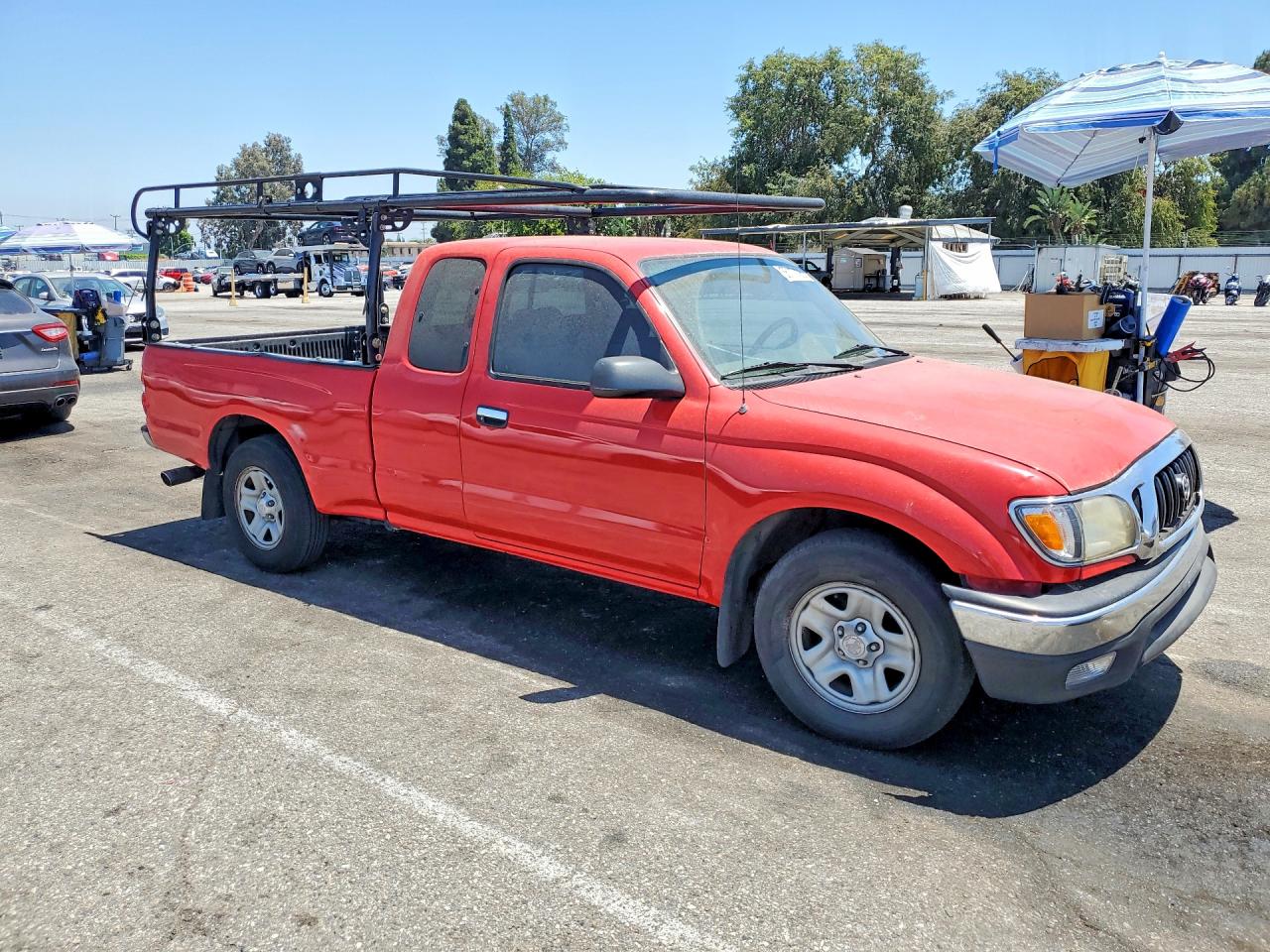 2001 Toyota Tacoma Xtracab Red vin: 5TEVL52N91Z791911