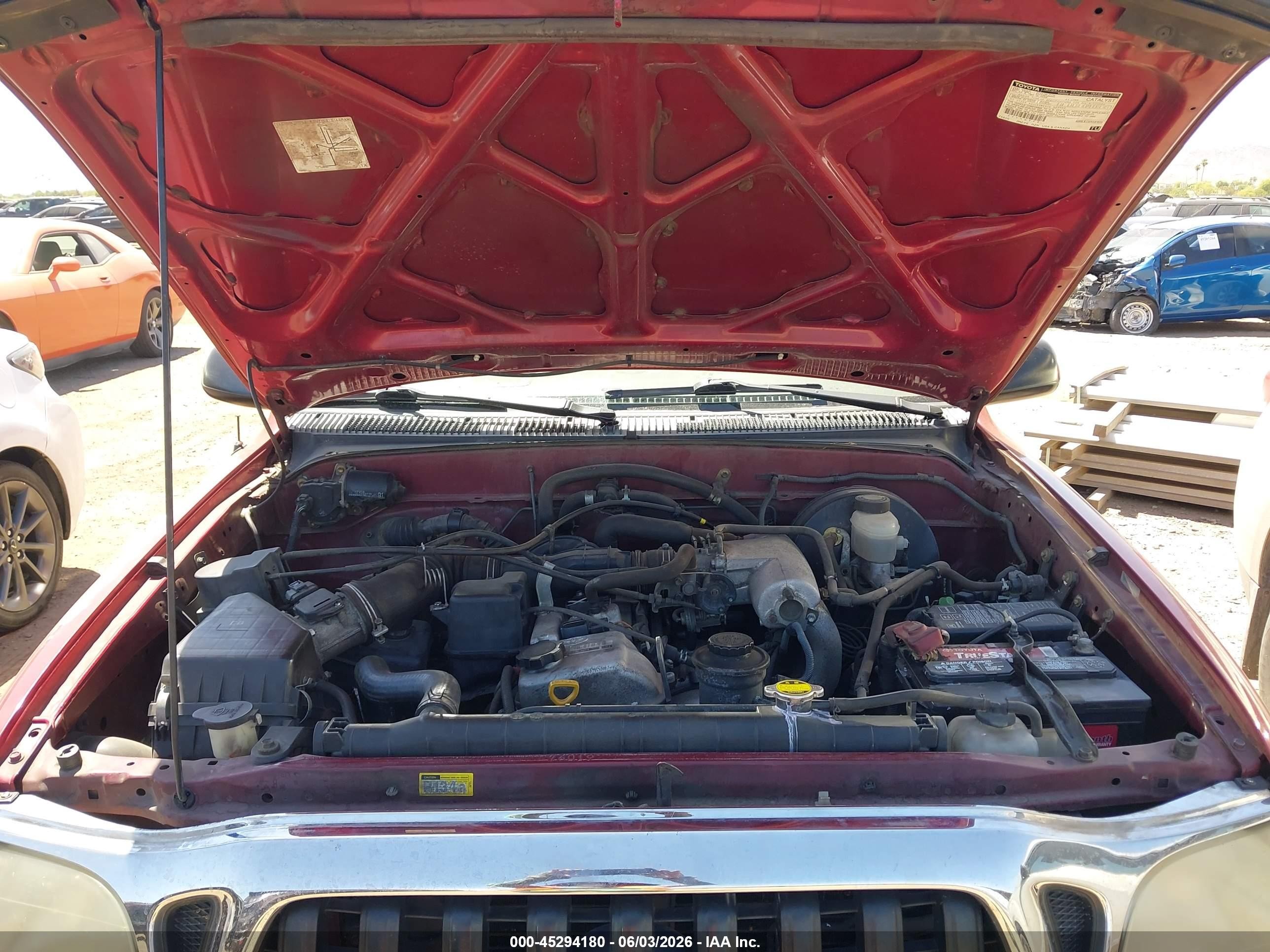 2002 Toyota Tacoma   Maroon vin: 5TEVL52N92Z896286