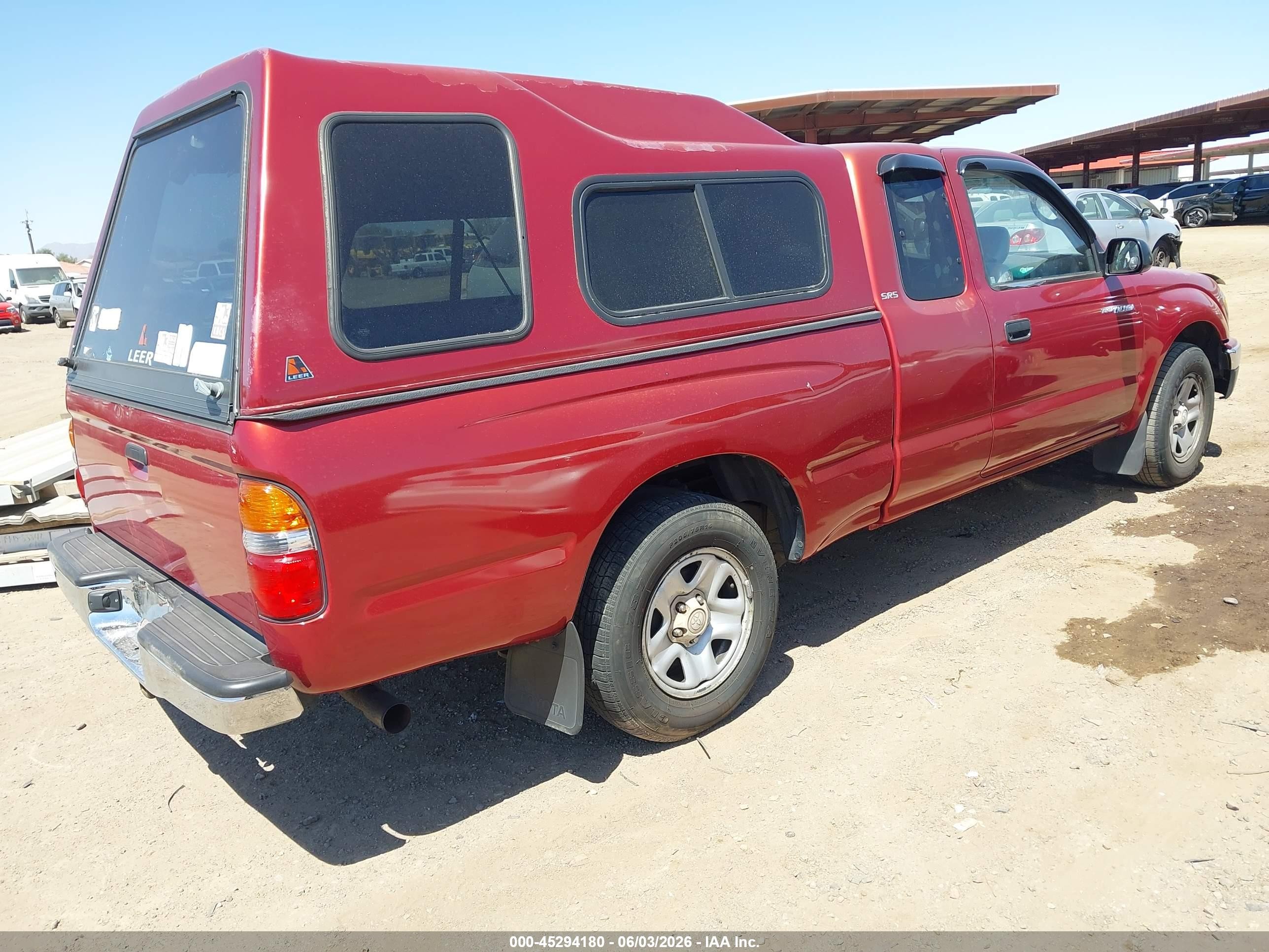 2002 Toyota Tacoma   Maroon vin: 5TEVL52N92Z896286