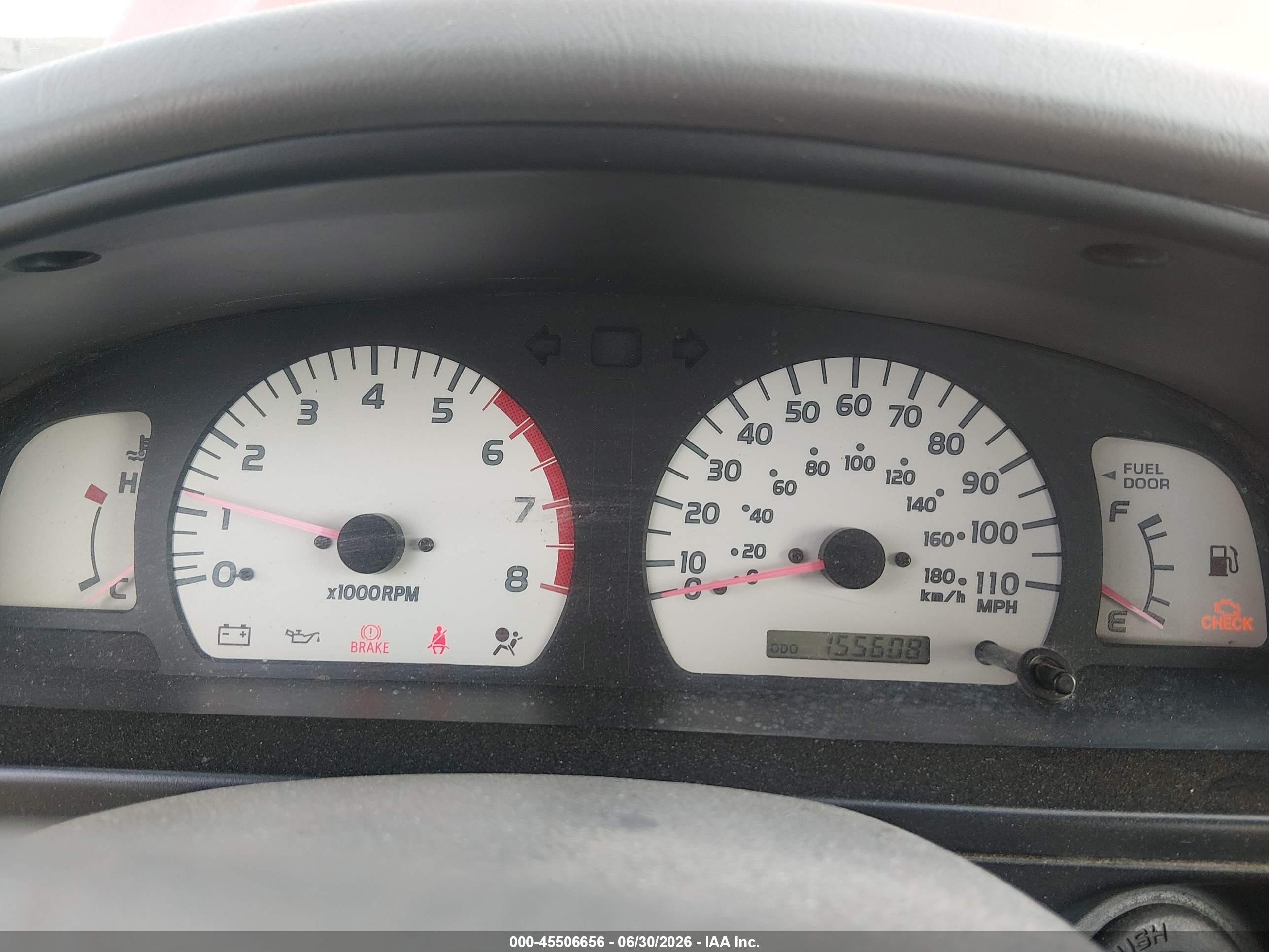 2001 Toyota Tacoma   Red vin: 5TEVL52NX1Z837326