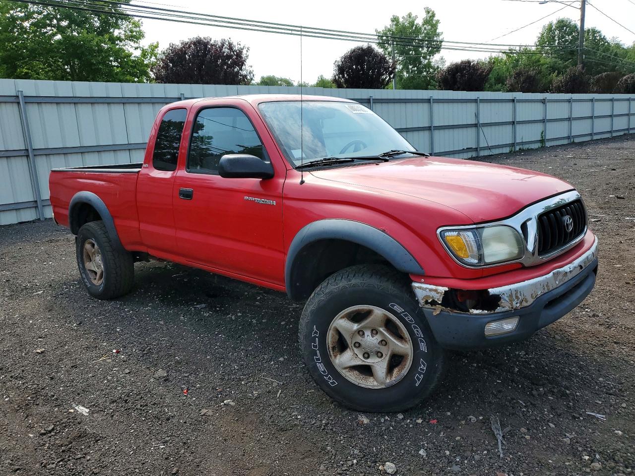 2001 Toyota Tacoma Xtracab Red vin: 5TEWM72N11Z847661