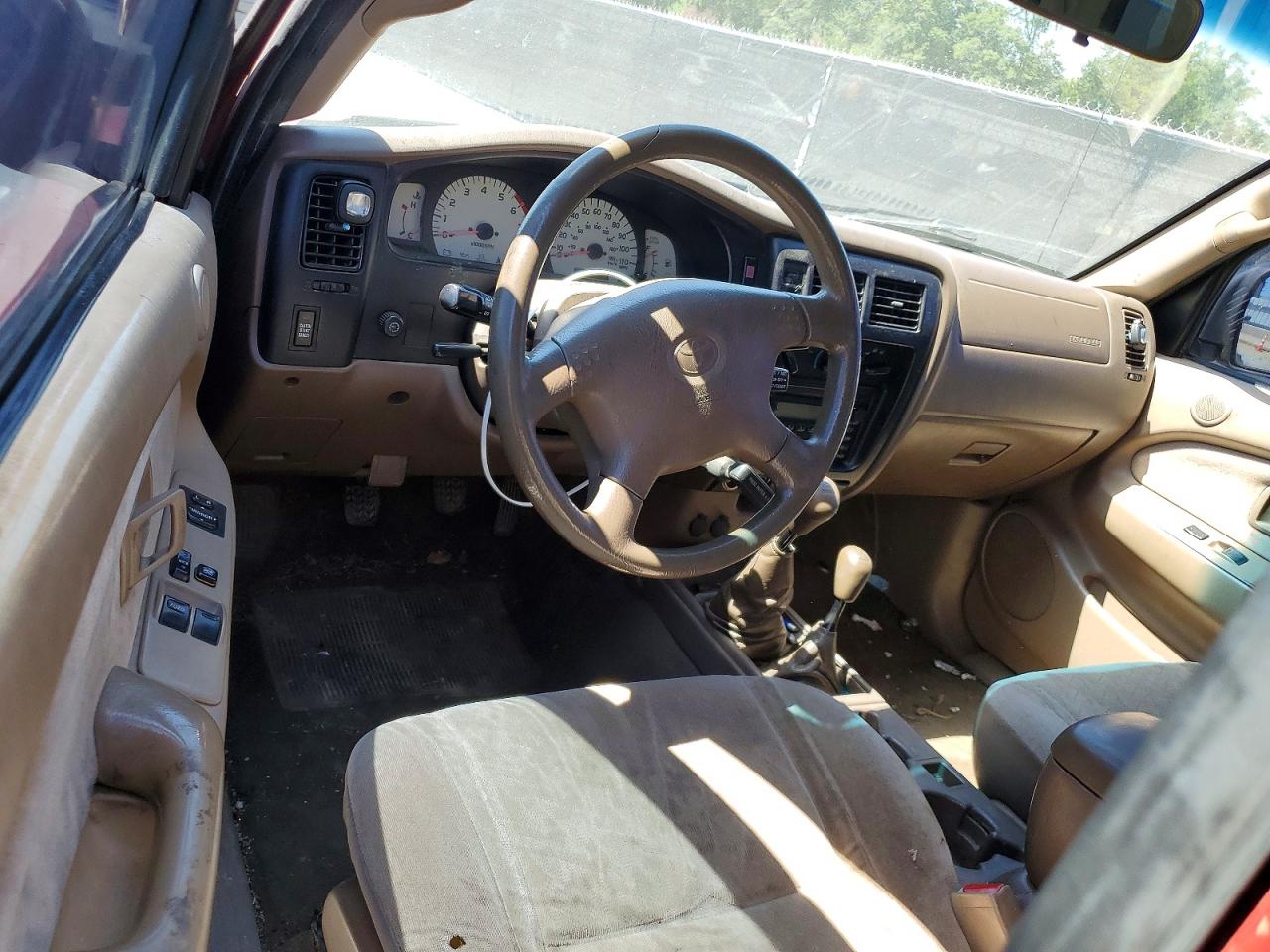 2003 Toyota Tacoma Deluxe Red vin: 5TEWM72N33Z187478