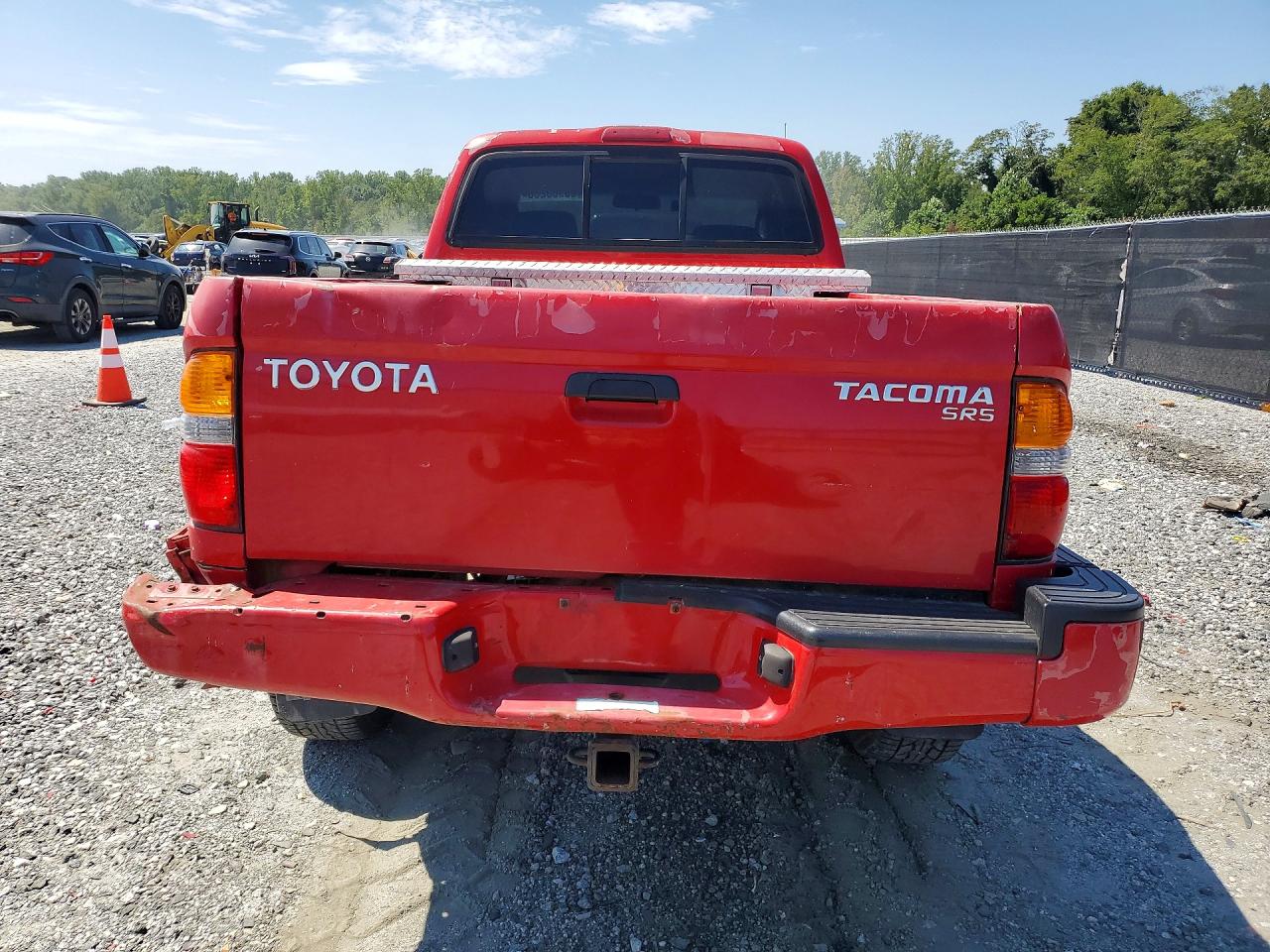 2003 Toyota Tacoma Deluxe Red vin: 5TEWM72N33Z187478