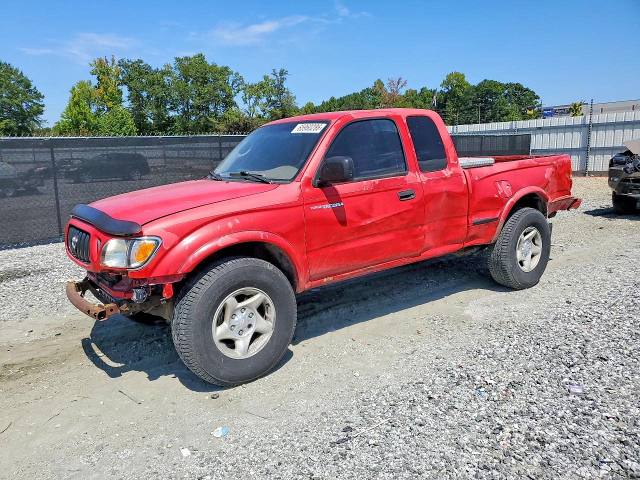 2003 Toyota Tacoma Deluxe Red vin: 5TEWM72N33Z187478