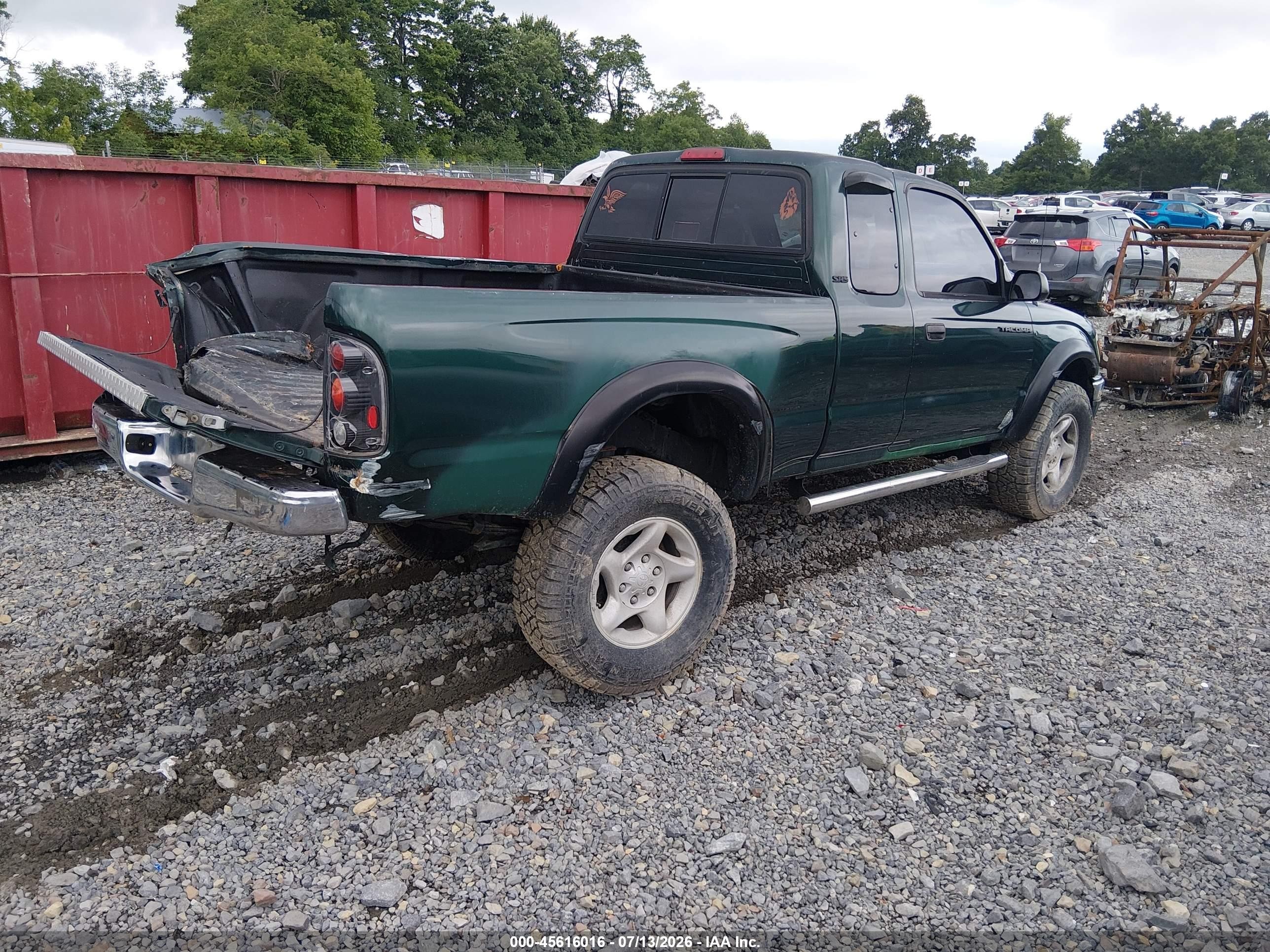 2001 Toyota Tacoma   Green vin: 5TEWM72N61Z793791