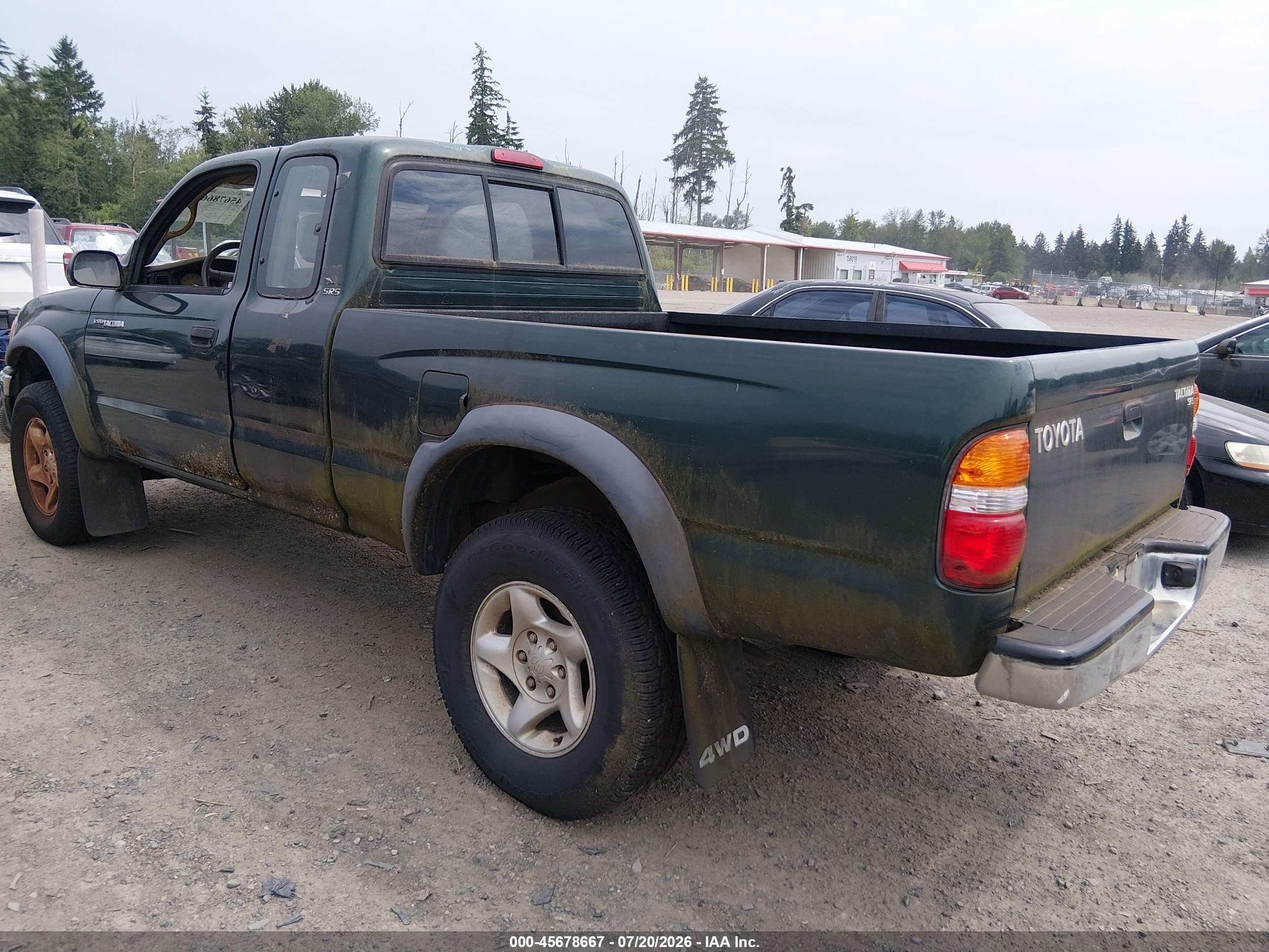 2003 Toyota Tacoma   Зеленый vin: 5TEWM72N73Z247844