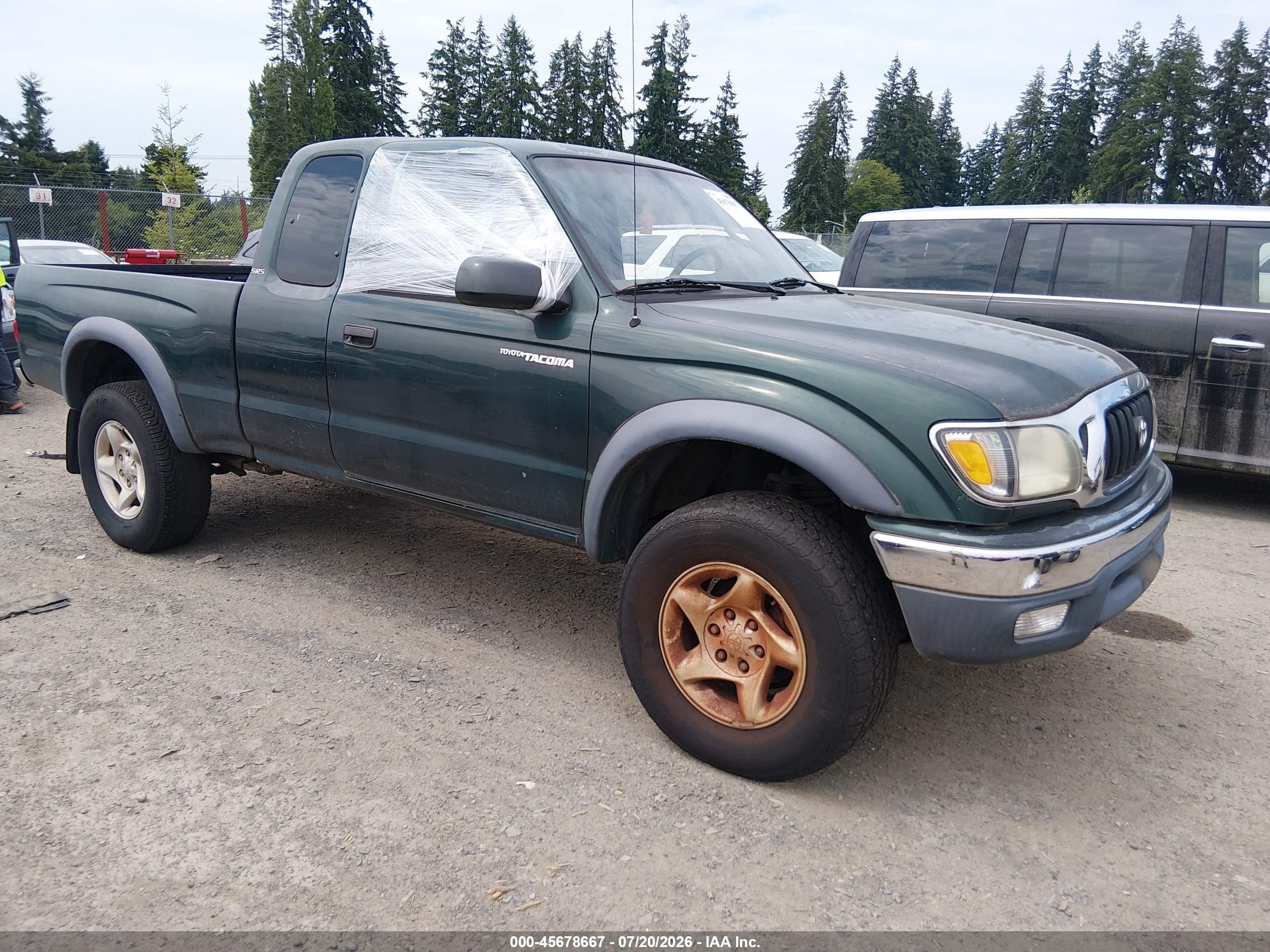 2003 Toyota Tacoma   Зеленый vin: 5TEWM72N73Z247844