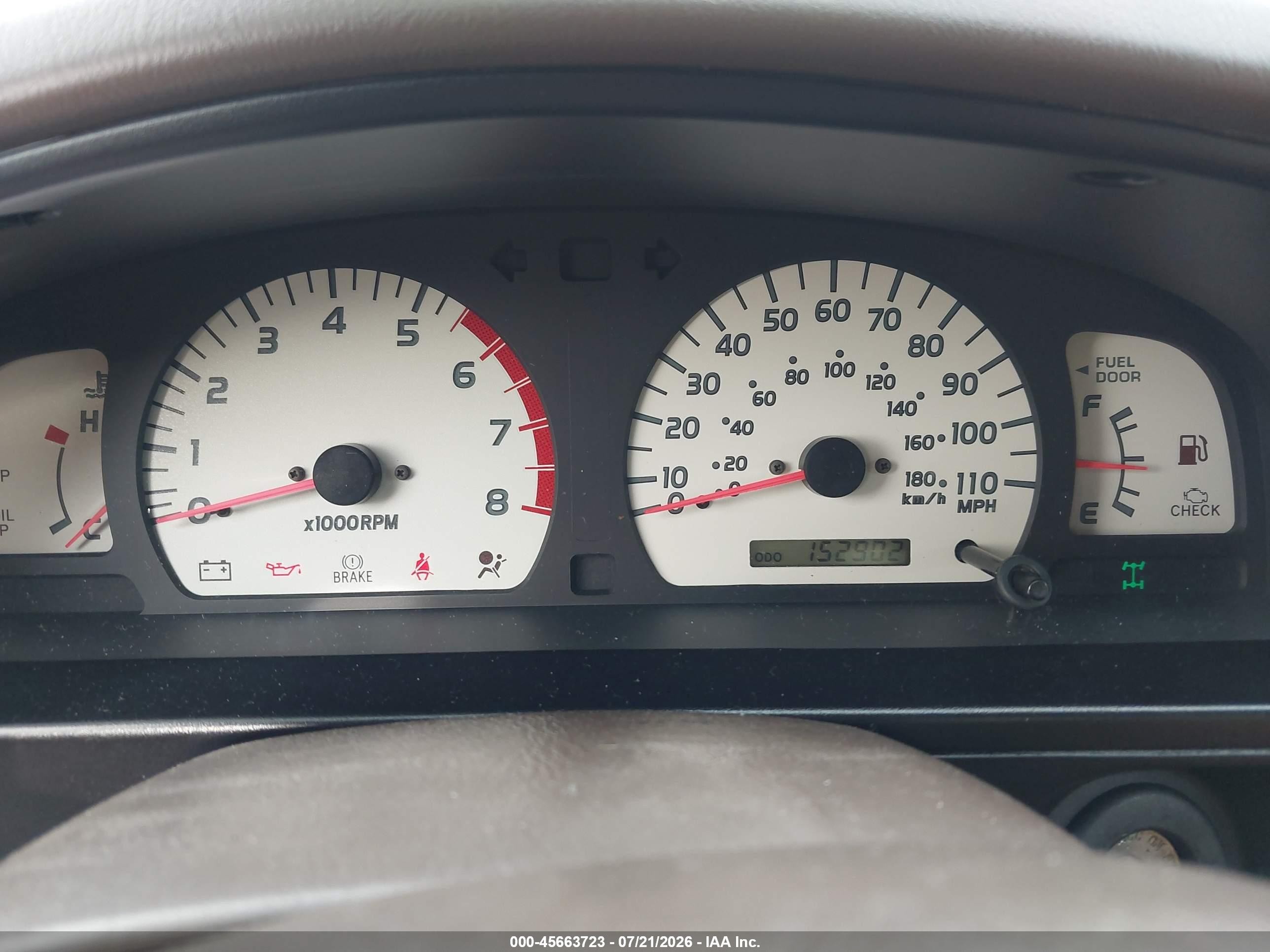 2001 Toyota Tacoma   White vin: 5TEWM72NX1Z772202