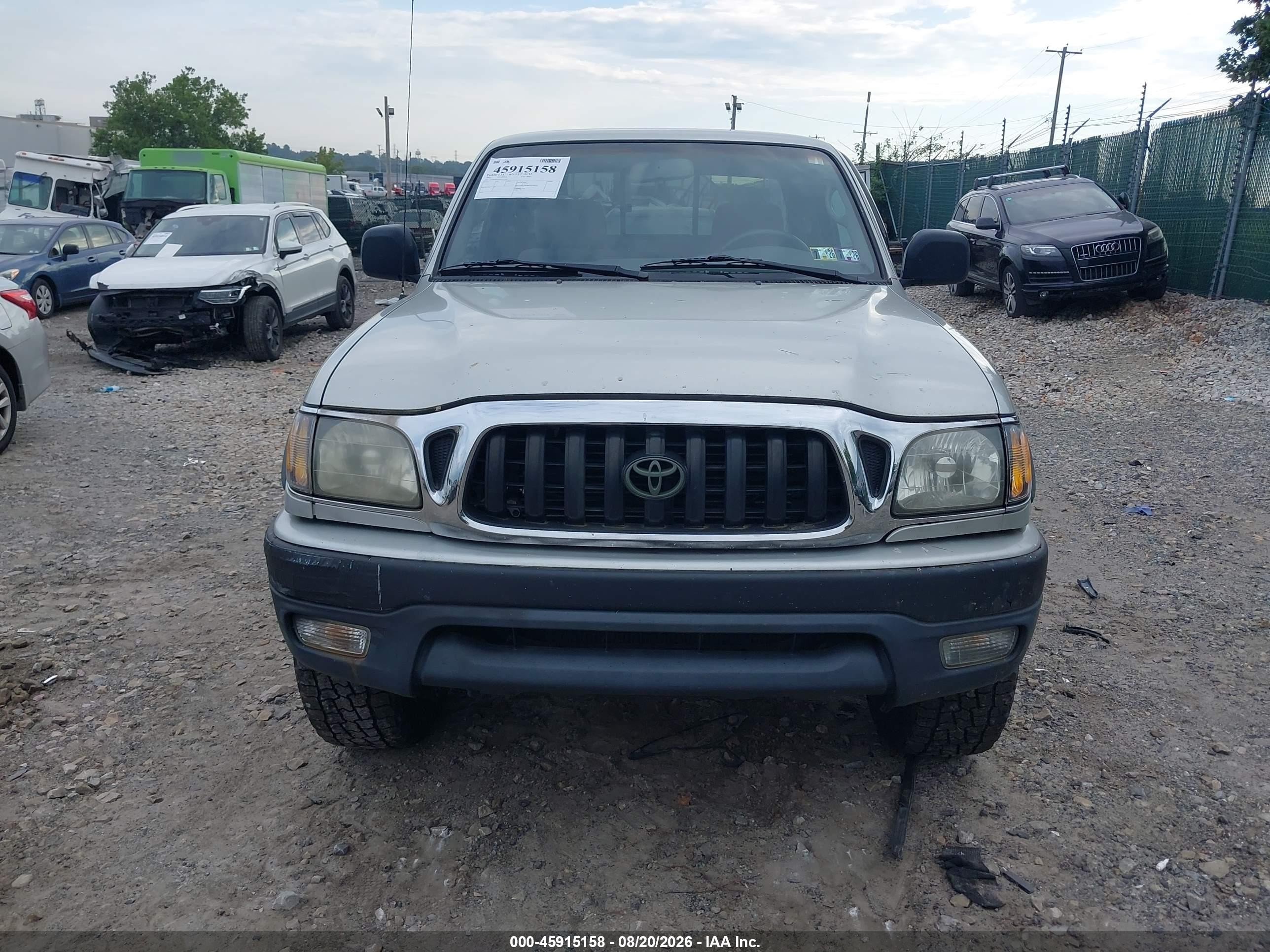 2002 Toyota Tacoma   Серебряный vin: 5TEWM72NX2Z111464
