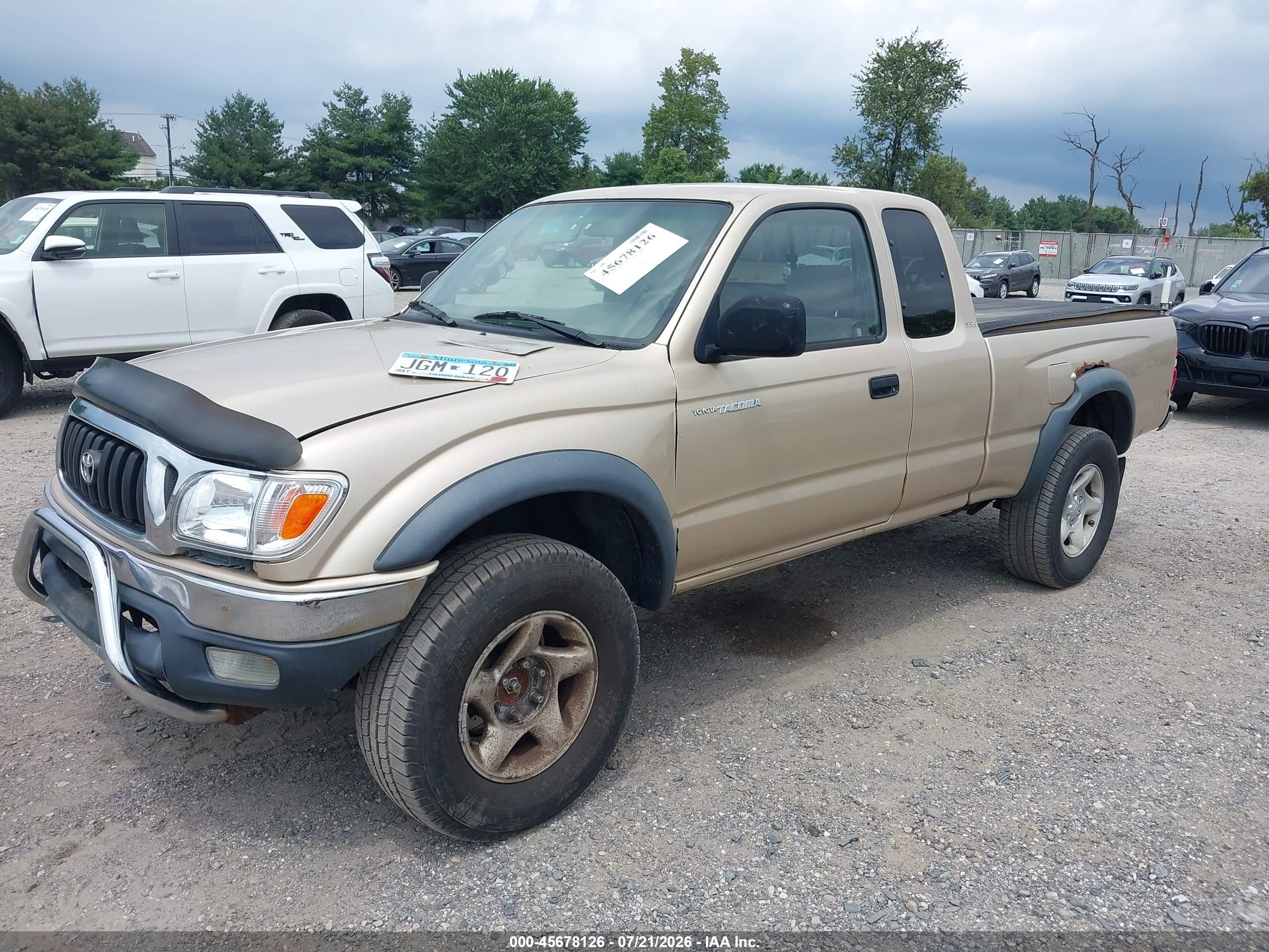 2003 Toyota Tacoma   Beige vin: 5TEWM72NX3Z173111