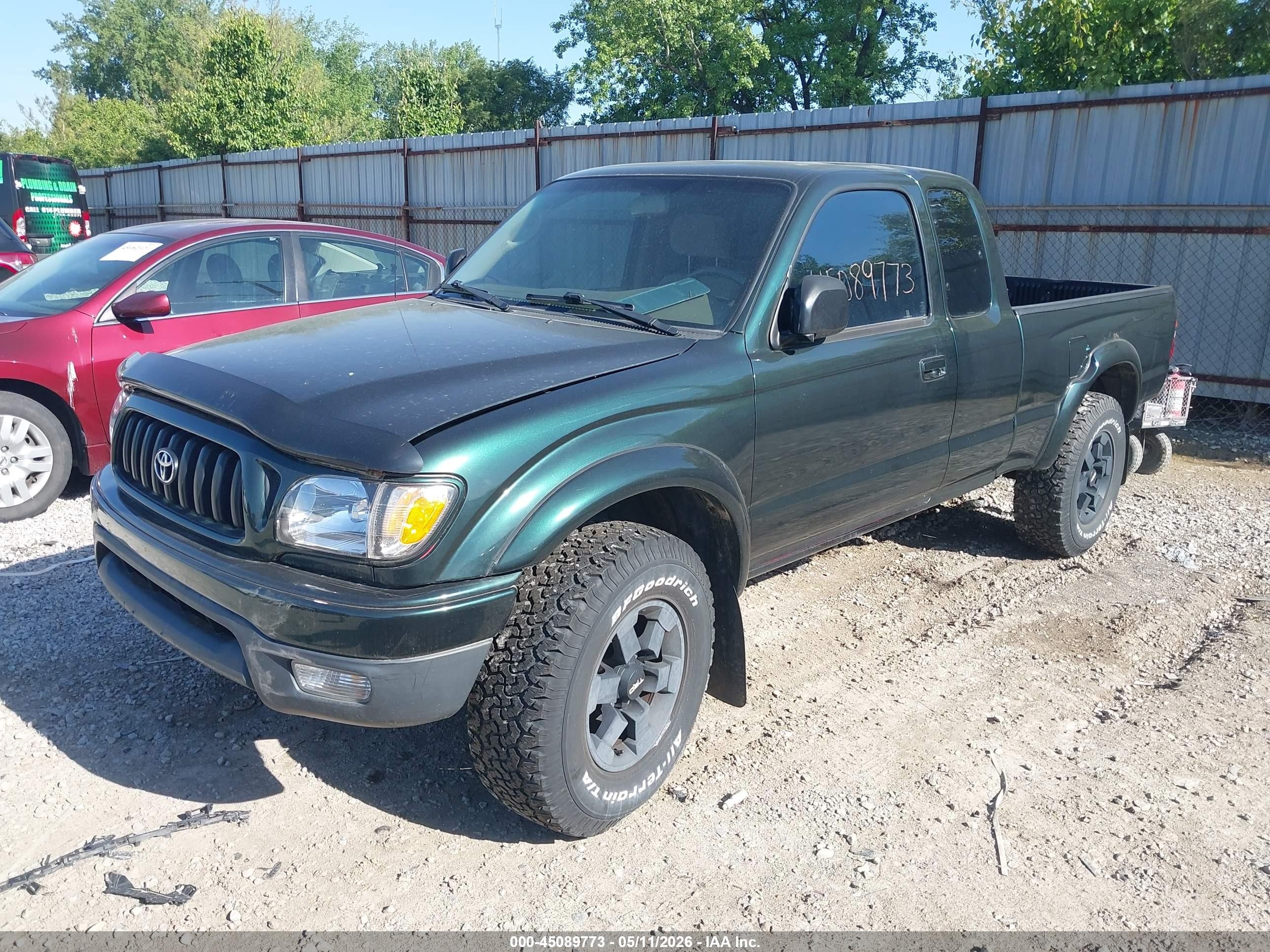 2001 Toyota Tacoma Base V6 Зеленый vin: 5TEWN72N01Z723913