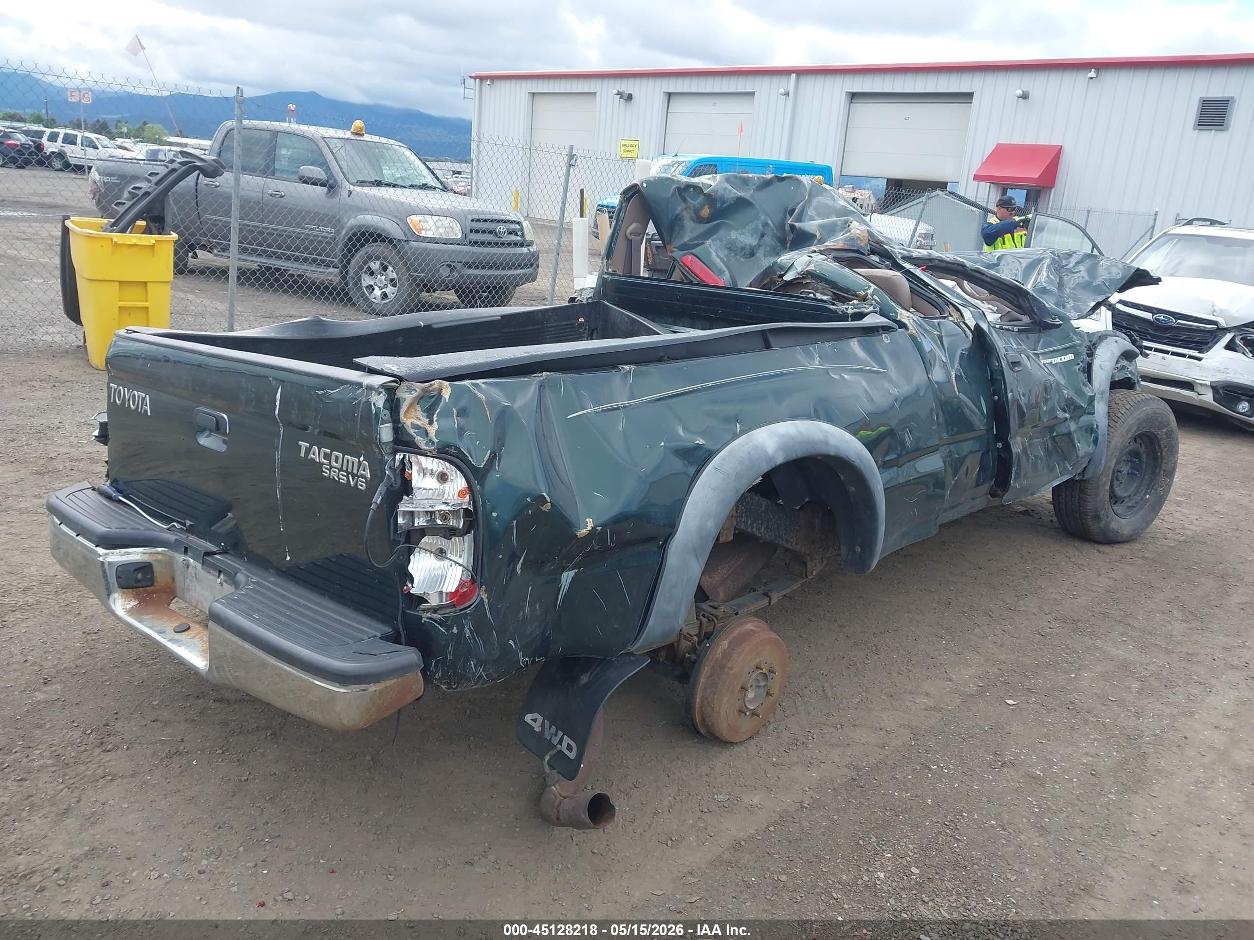 2001 Toyota Tacoma Base V6 Green vin: 5TEWN72N01Z869759