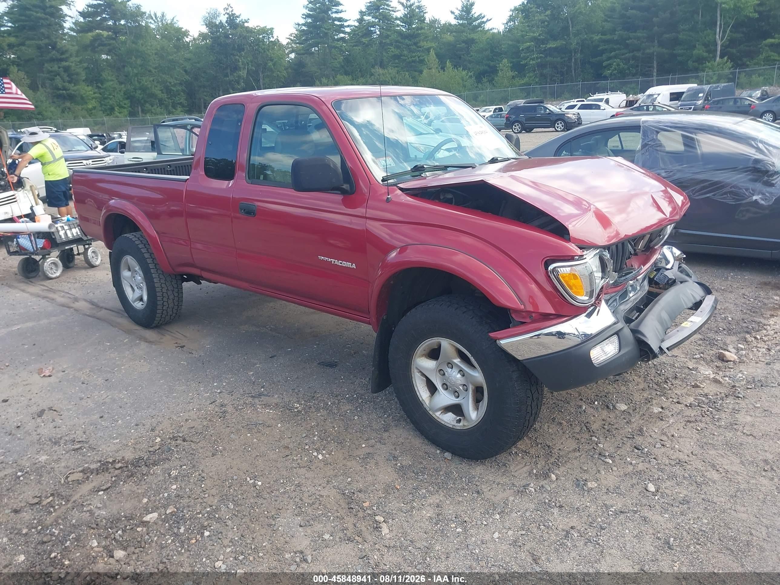 2004 Toyota Tacoma Base V6 Red vin: 5TEWN72N04Z328716