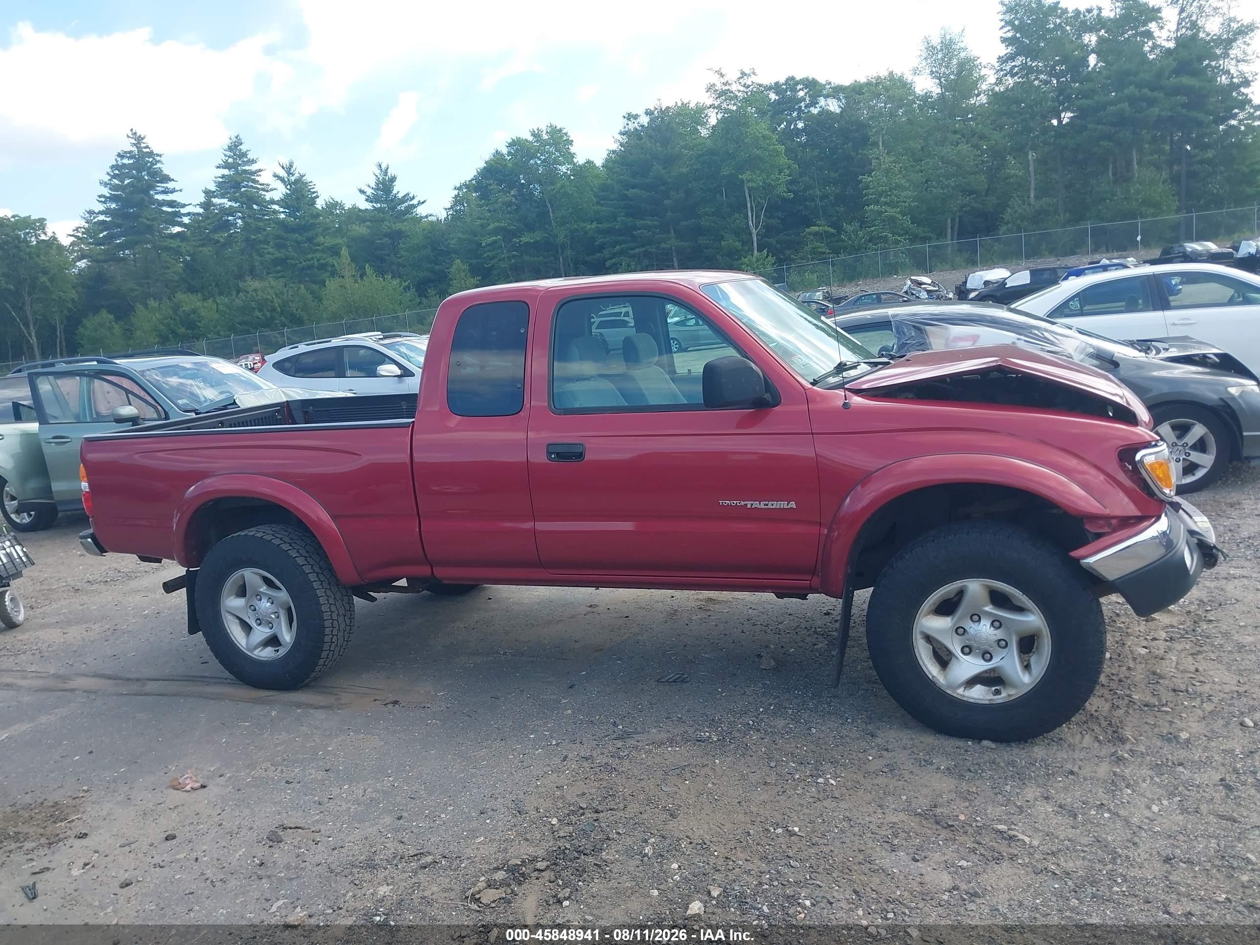 2004 Toyota Tacoma Base V6 Red vin: 5TEWN72N04Z328716