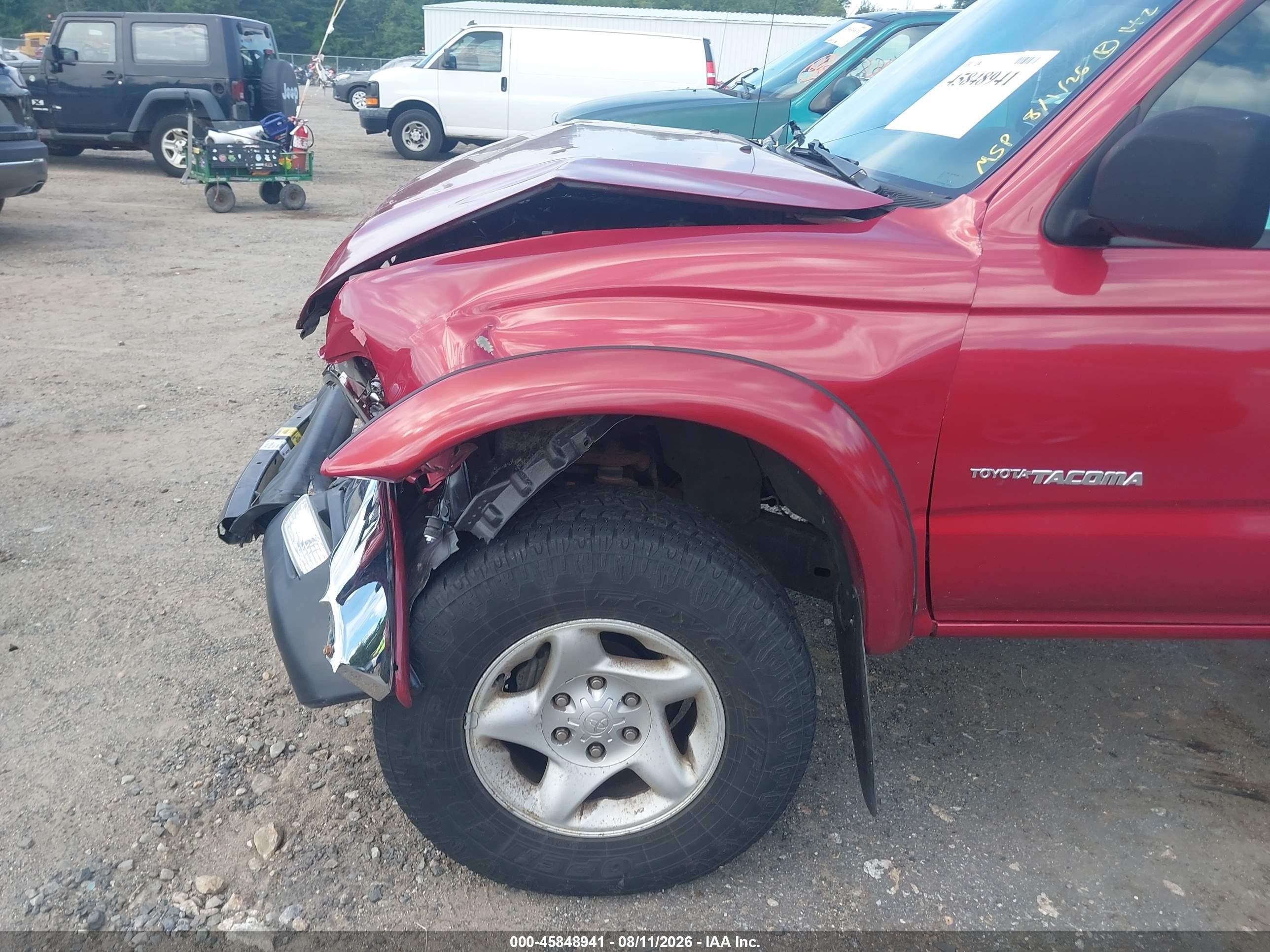 2004 Toyota Tacoma Base V6 Red vin: 5TEWN72N04Z328716