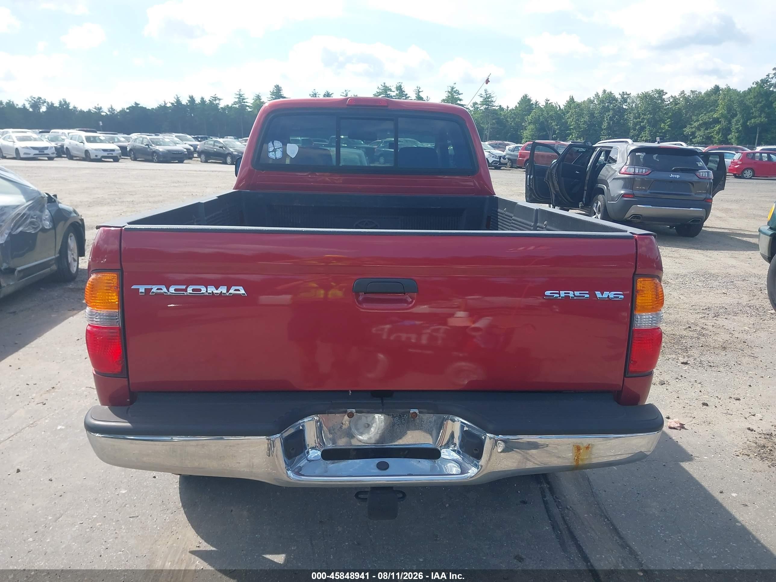 2004 Toyota Tacoma Base V6 Red vin: 5TEWN72N04Z328716