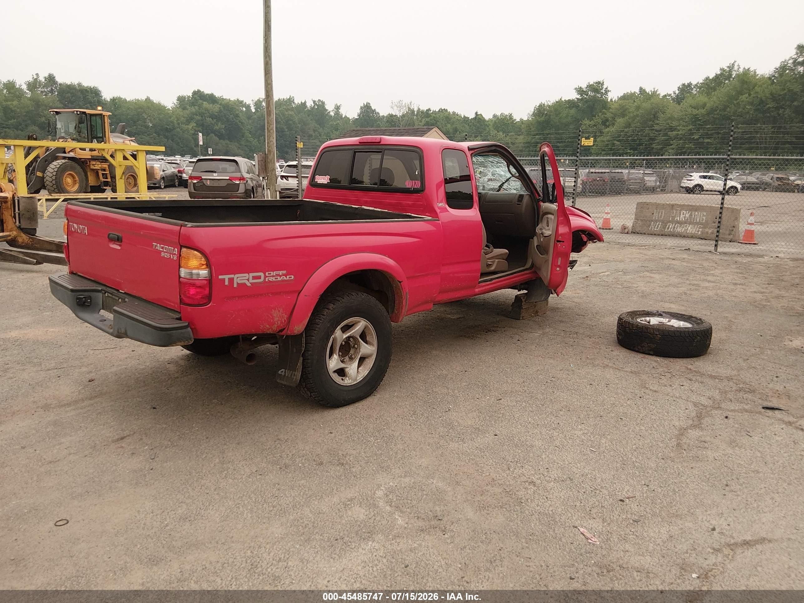 2001 Toyota Tacoma Base V6 Красный vin: 5TEWN72N11Z792223