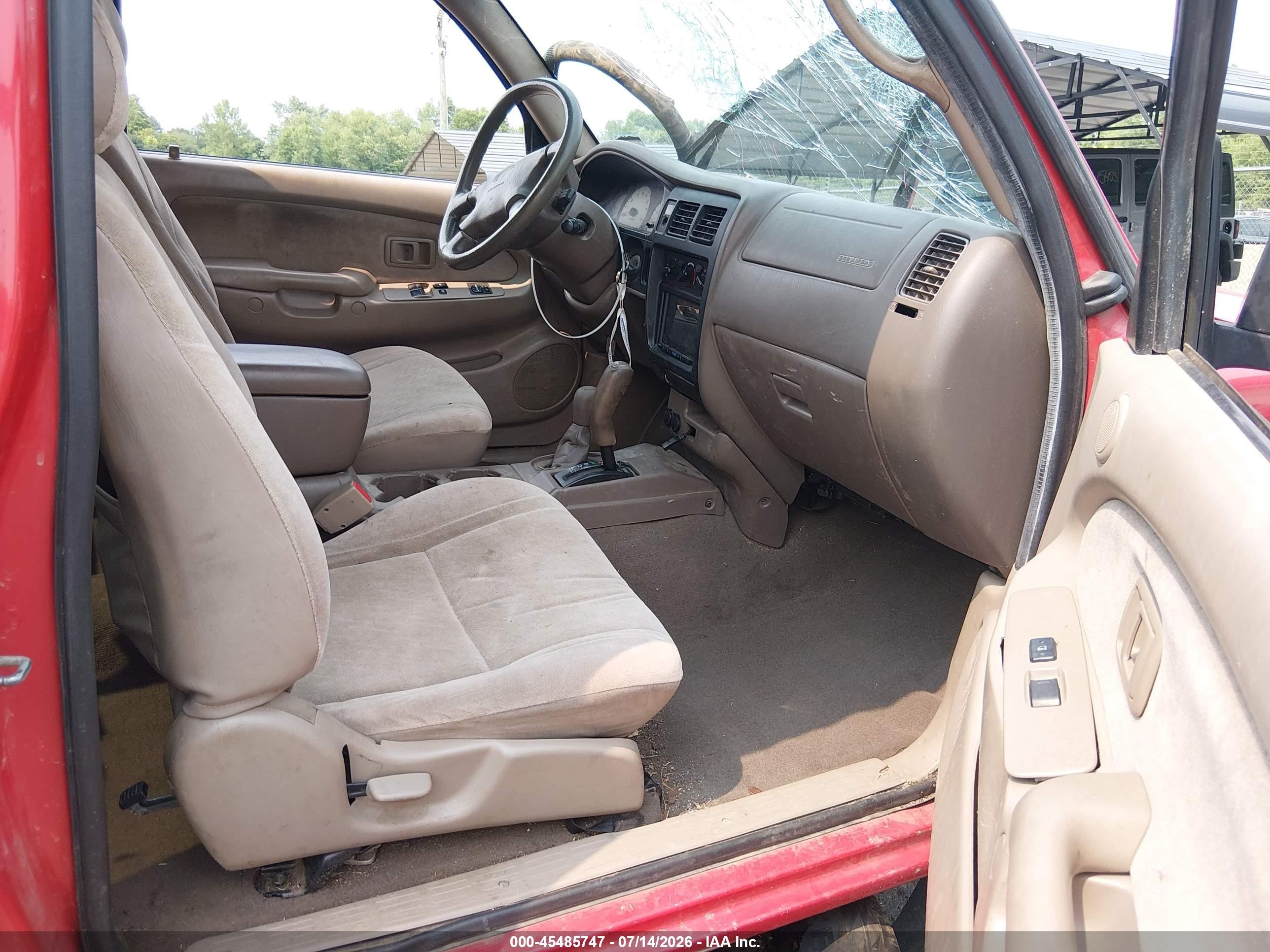2001 Toyota Tacoma Base V6 Красный vin: 5TEWN72N11Z792223