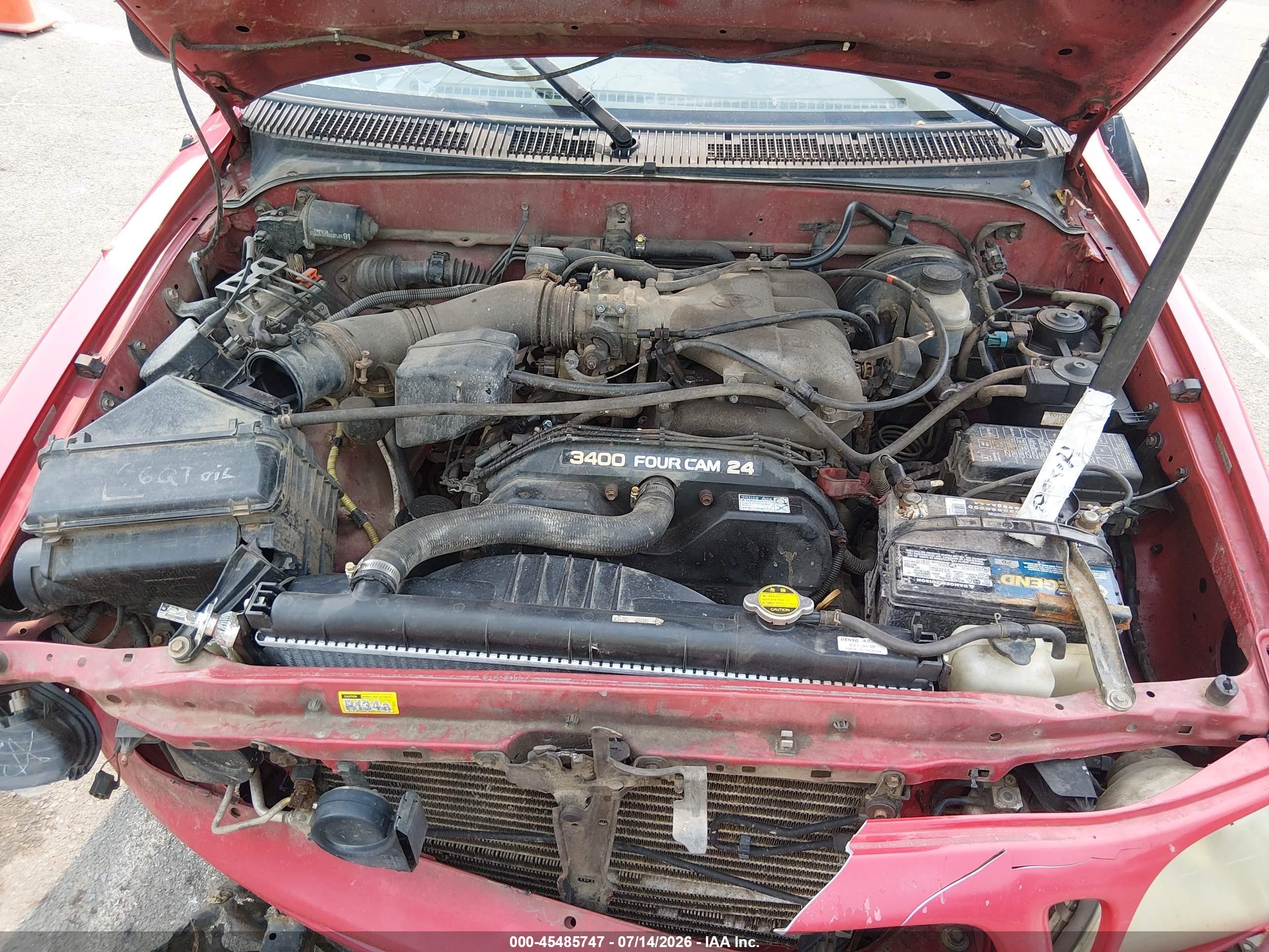 2001 Toyota Tacoma Base V6 Красный vin: 5TEWN72N11Z792223